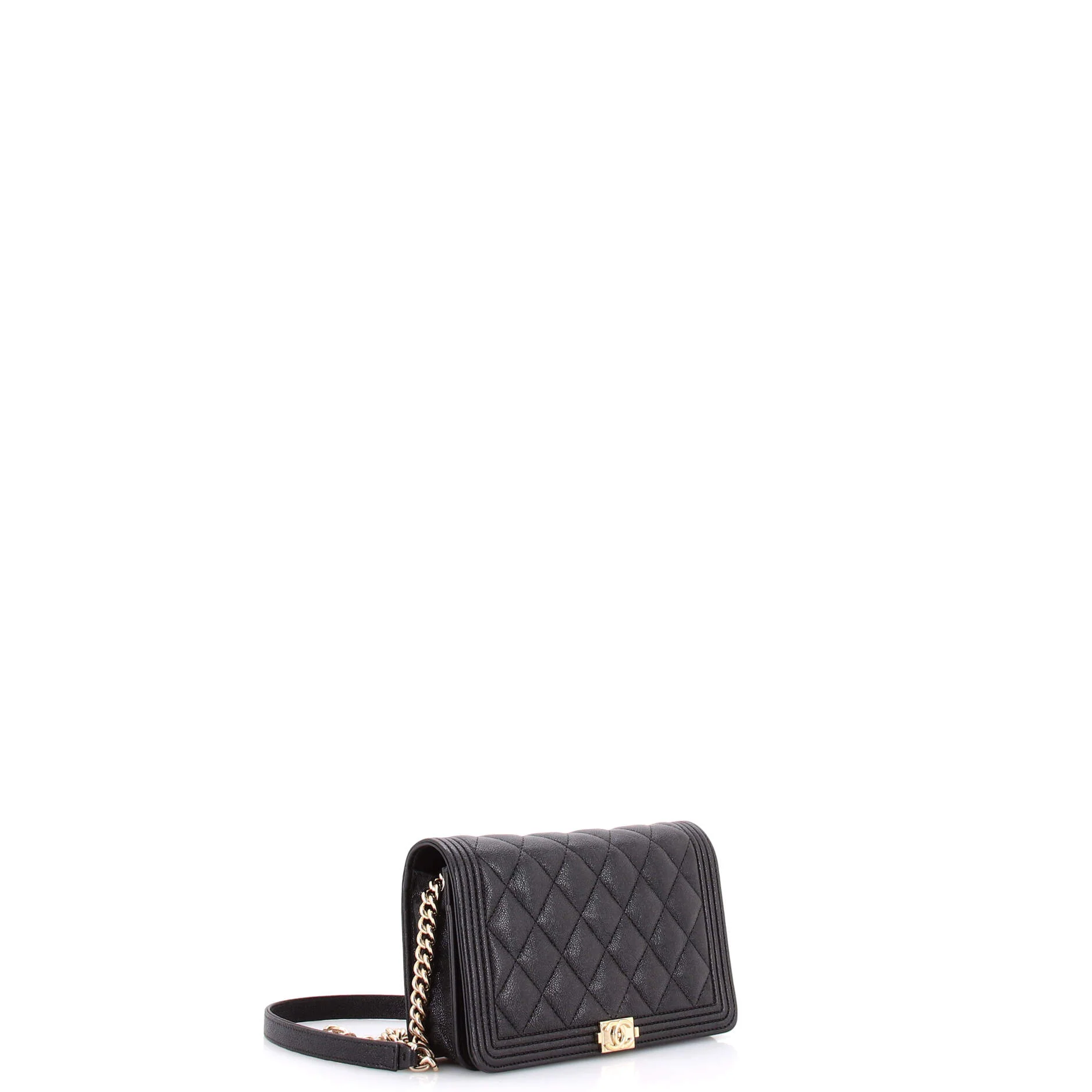 Boy Wallet on Chain Quilted Caviar - Image 3