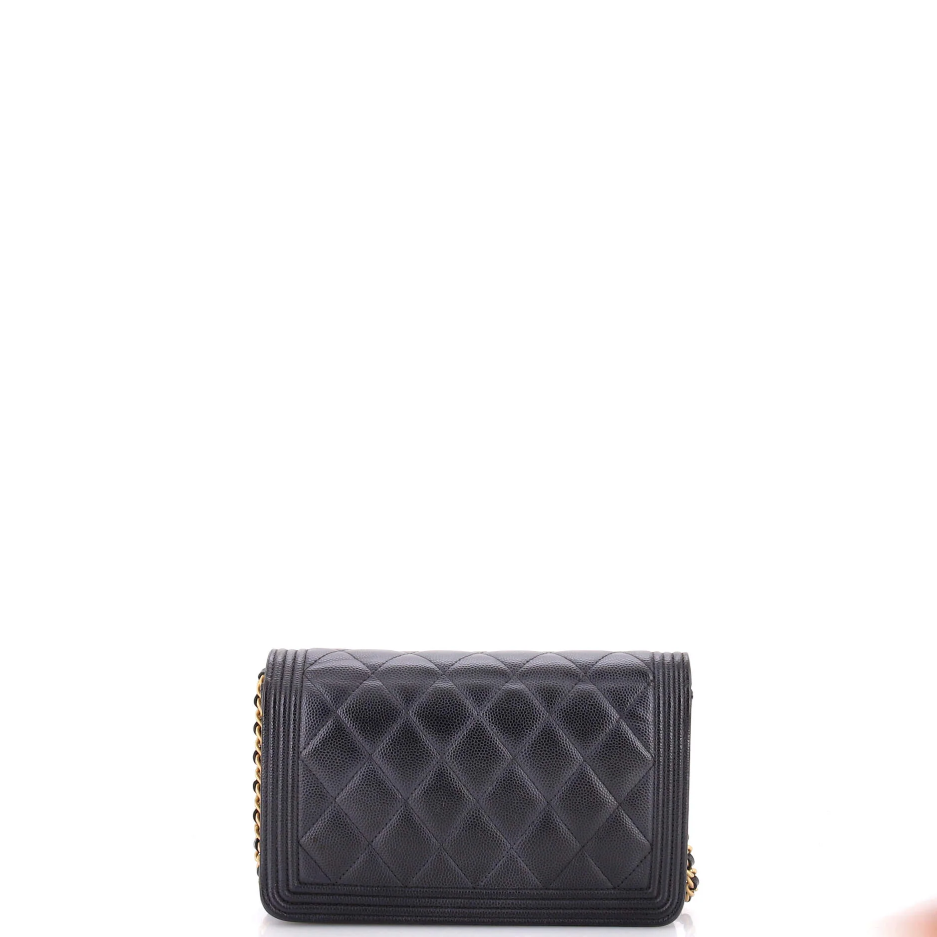 Boy Wallet on Chain Quilted Caviar - Image 3