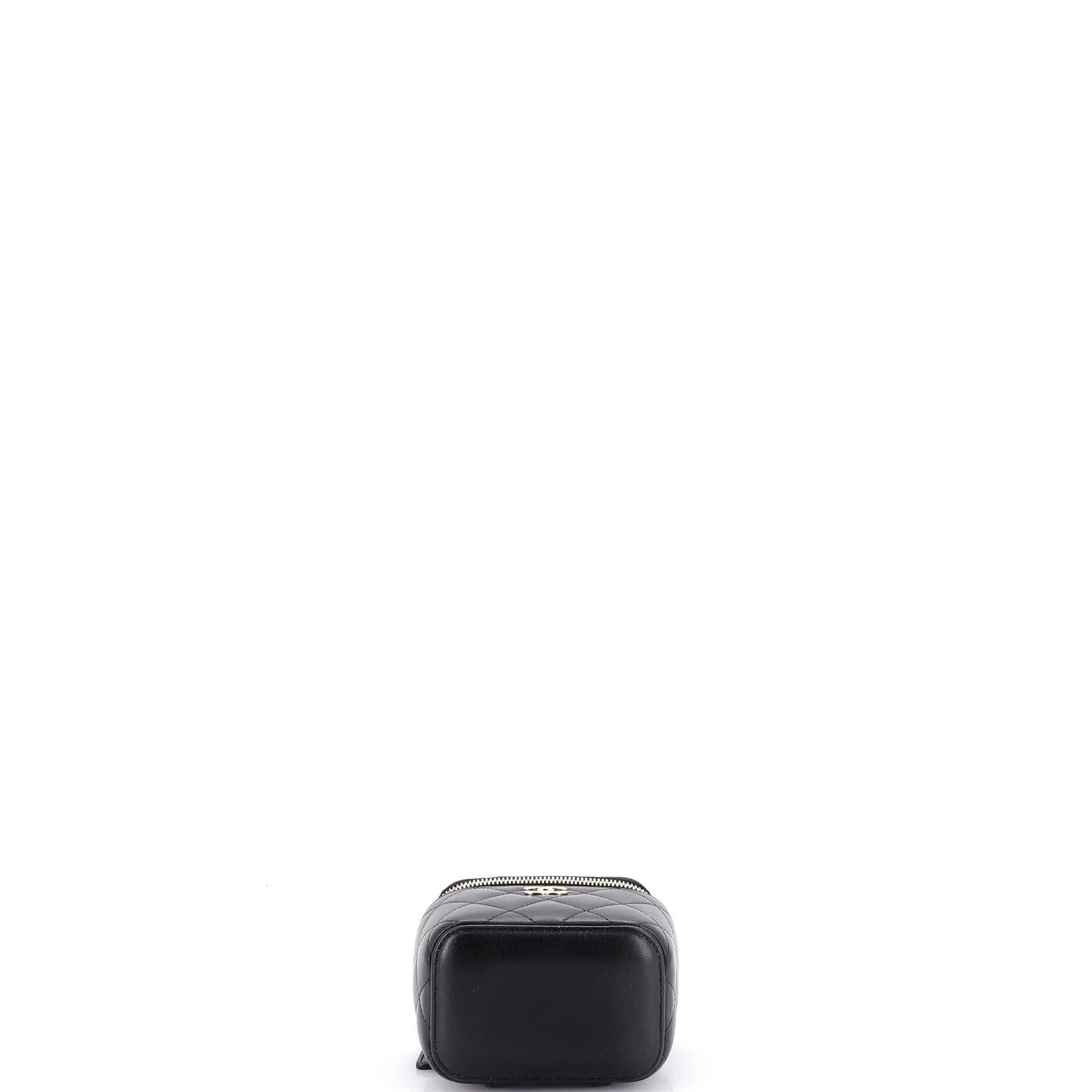 Camellia Bow Vanity Case with Chain Quilted Lambskin Mini - Image 4