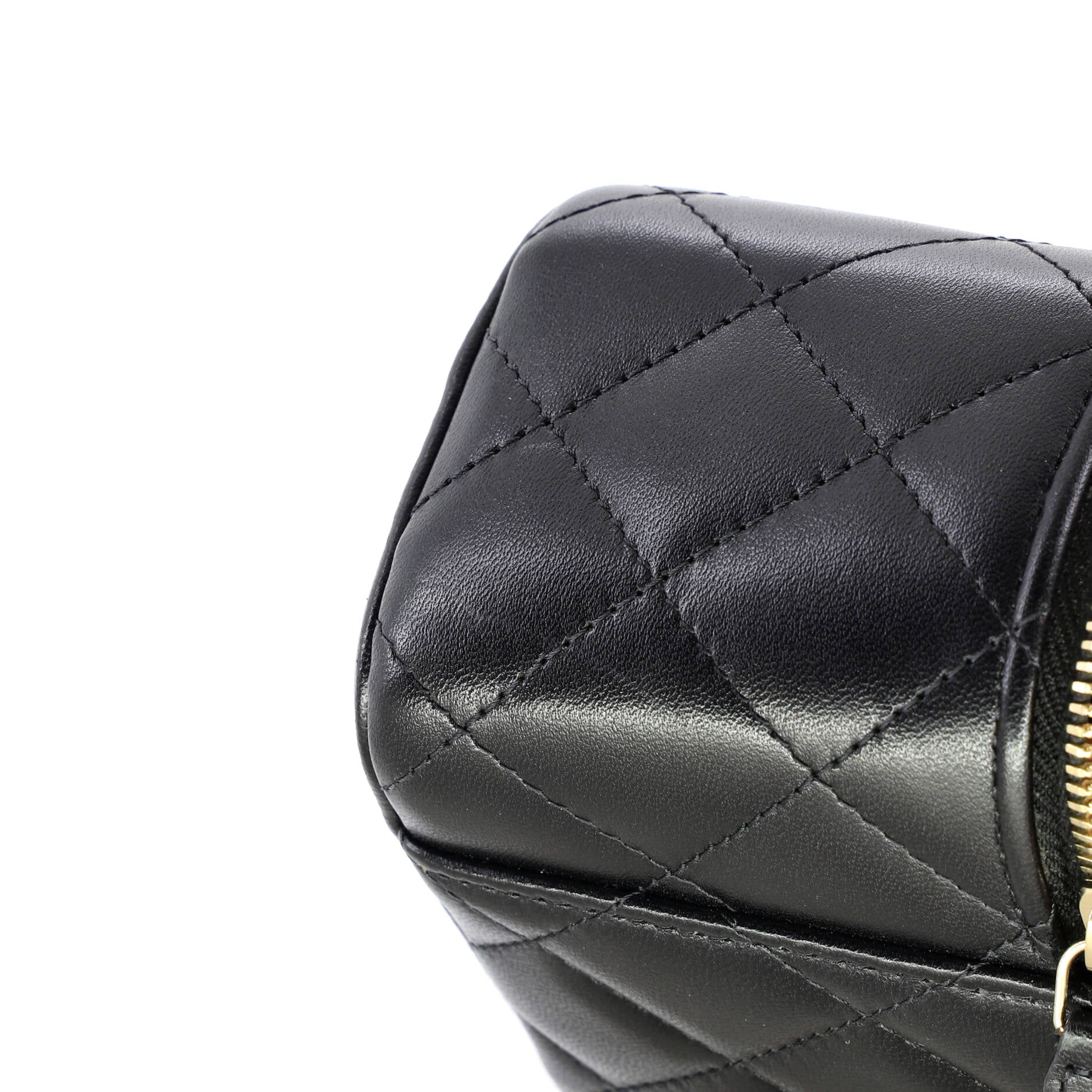 Camellia Bow Vanity Case with Chain Quilted Lambskin Mini - Image 7