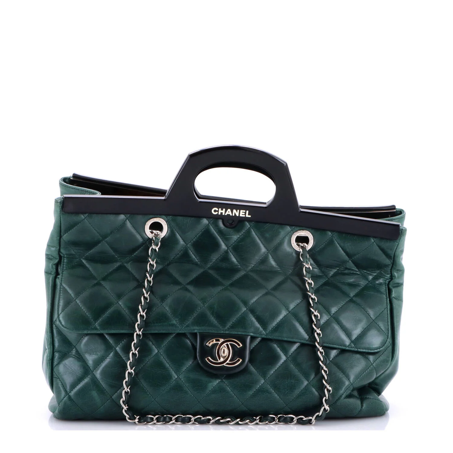 CC Delivery Tote Quilted Glazed Calfskin Large