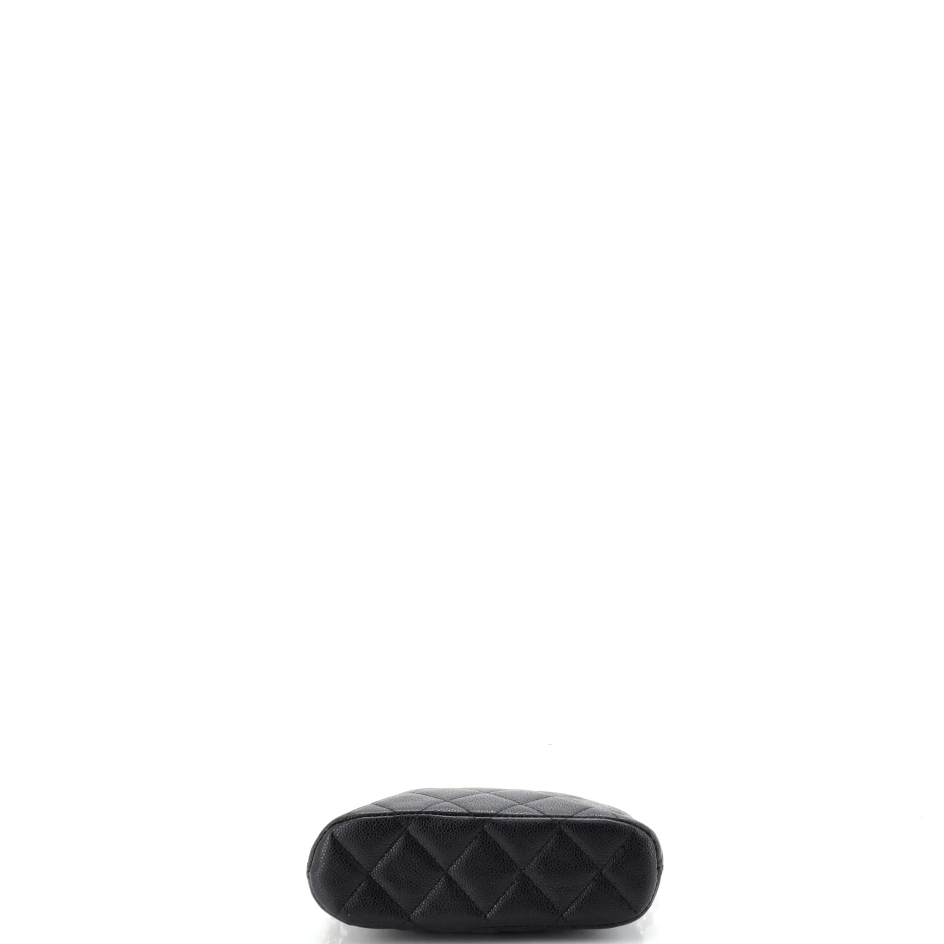 CC Dome Zip Clutch with Chain Quilted Caviar Mini - Image 4