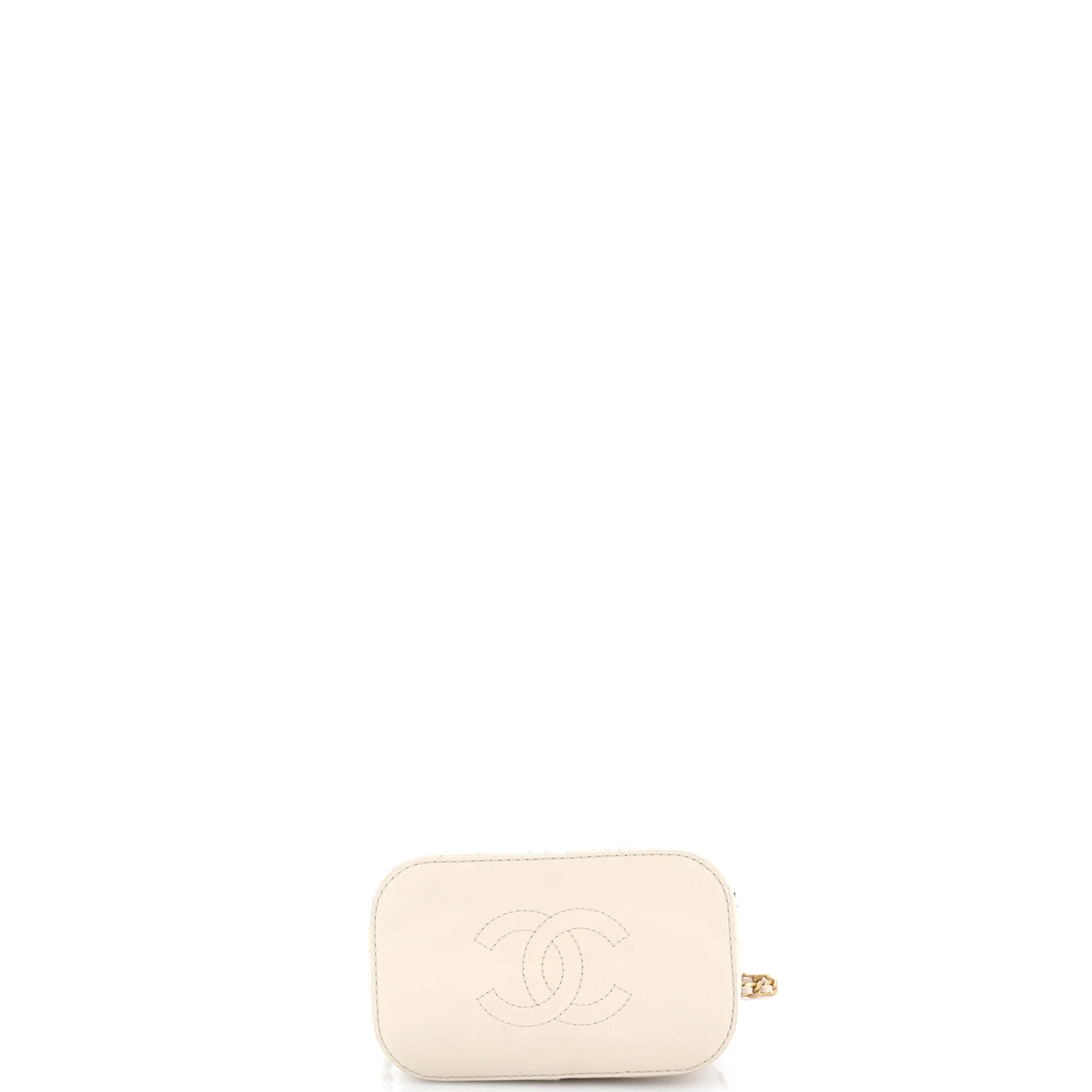 CC Drawstring Bucket Crossbody Bag Stitched Calfskin Medium - Image 4