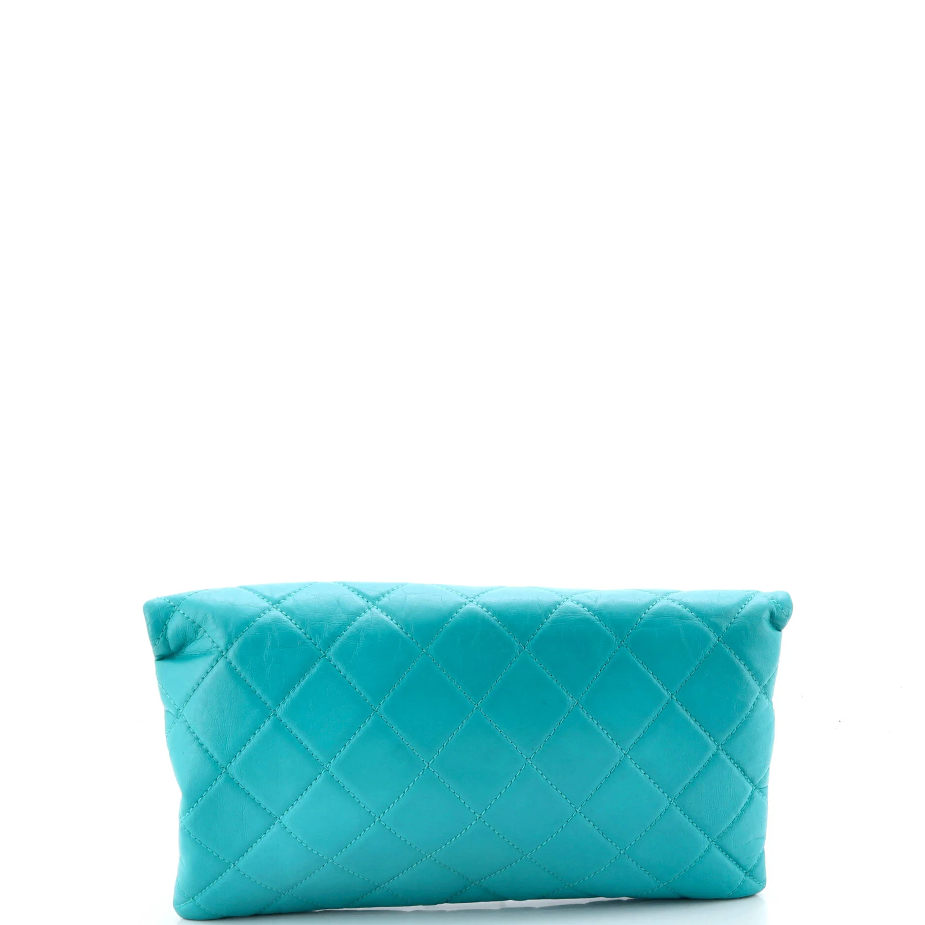 CC Foldover Clutch Quilted Lambskin Large - Image 3