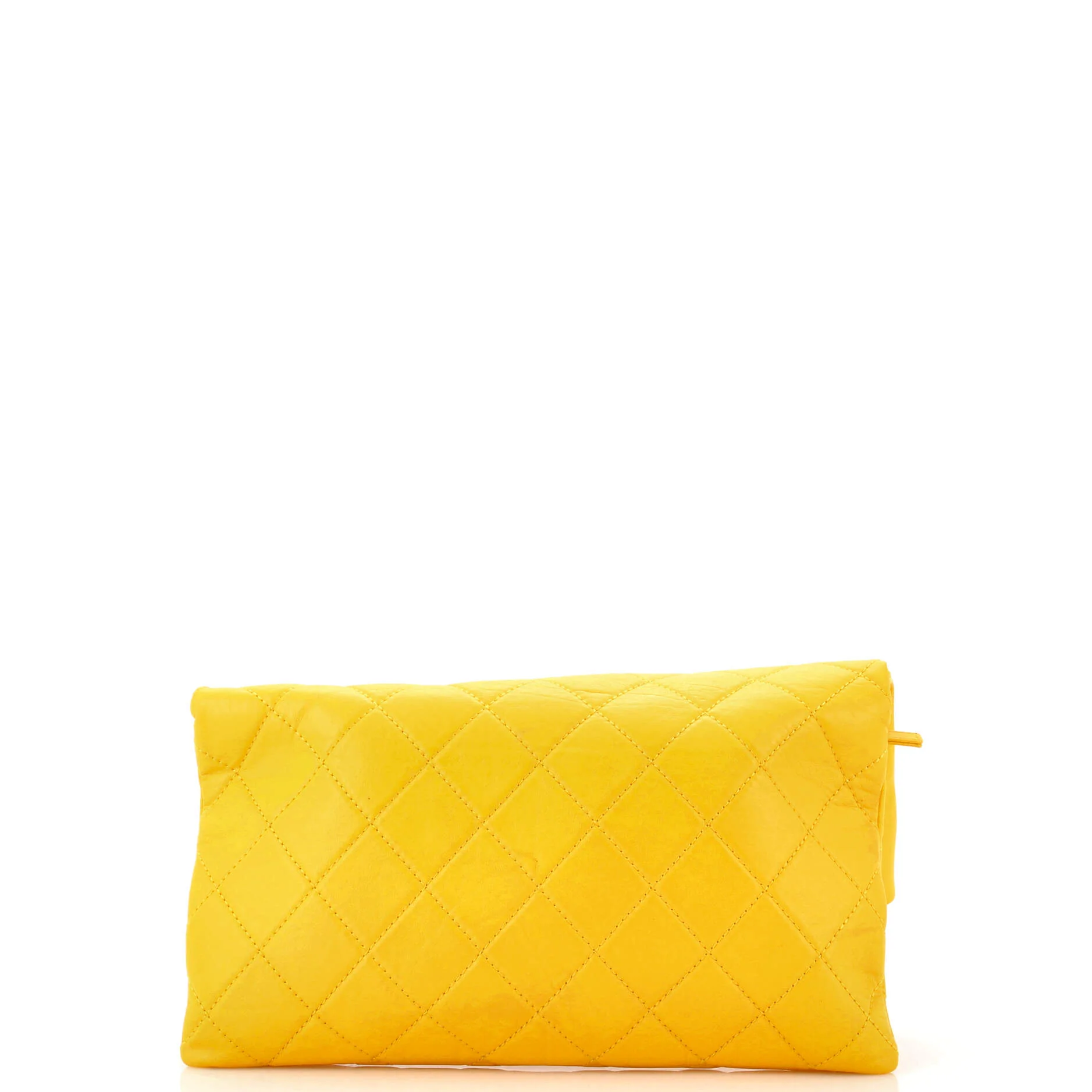 CC Foldover Clutch Quilted Lambskin Large - Image 3