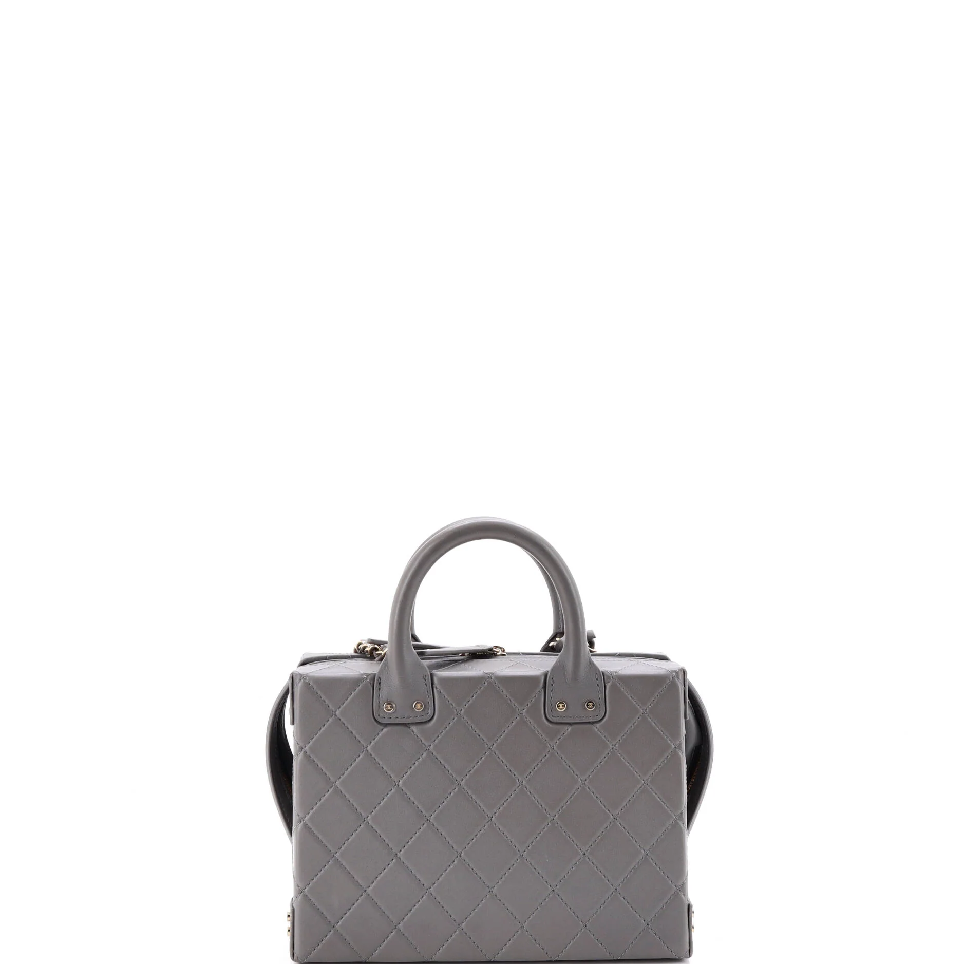 CC Square Convertible Vanity Case Quilted Calfskin Medium - Image 3