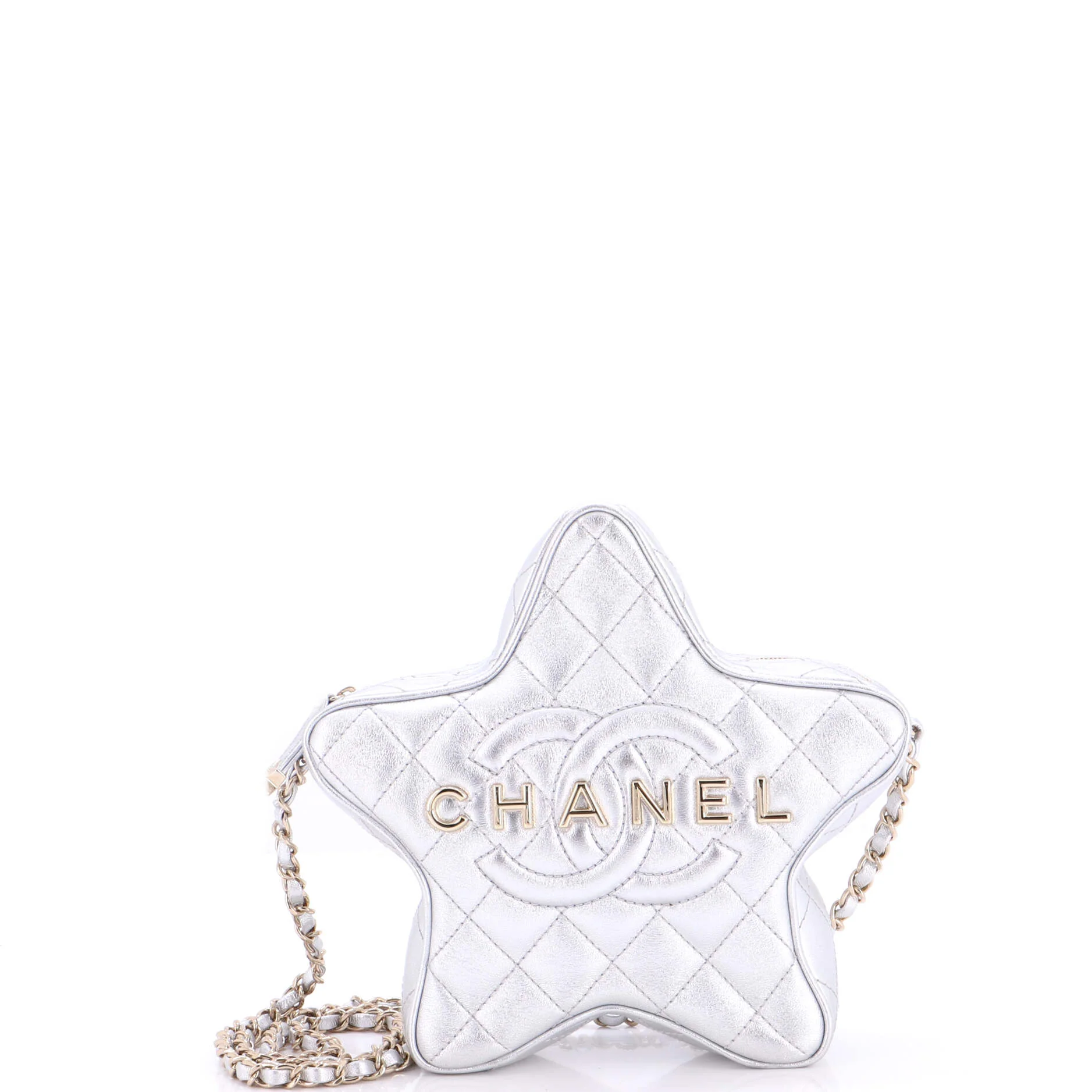 CC Walk of Fame Star Bag Quilted Metallic Lambskin