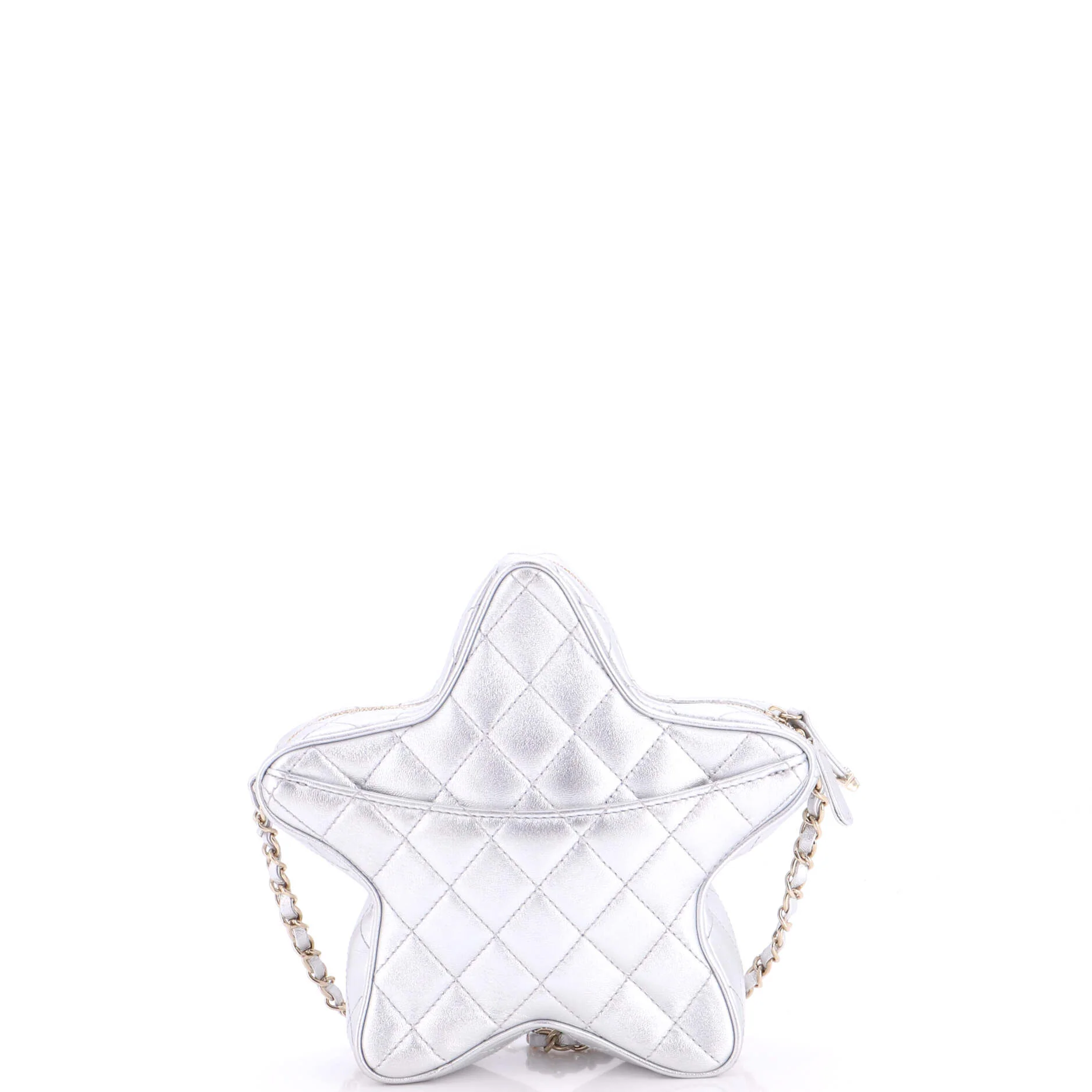 CC Walk of Fame Star Bag Quilted Metallic Lambskin - Image 3