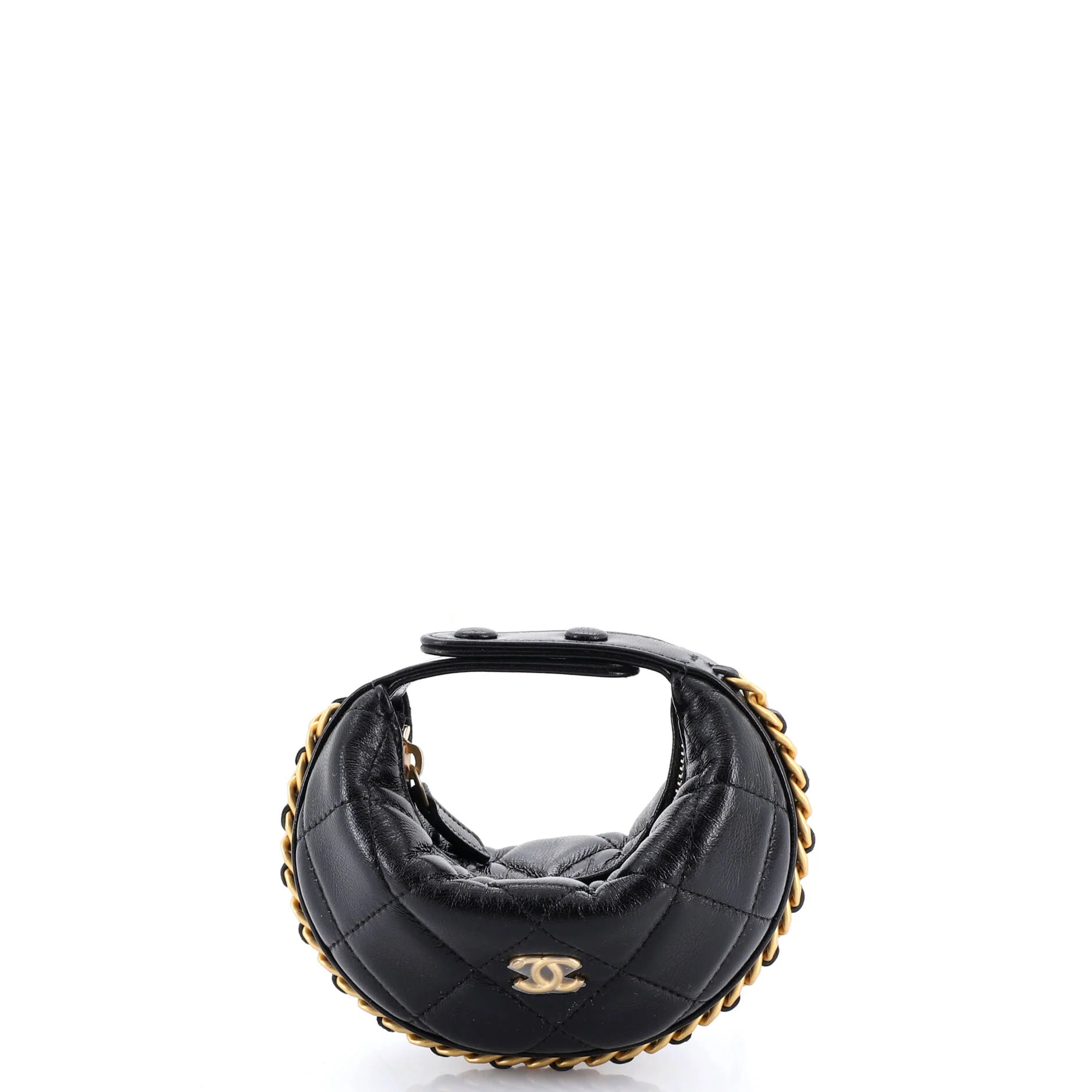 Chain Around Hobo Pouch Quilted Lambskin Extra Mini