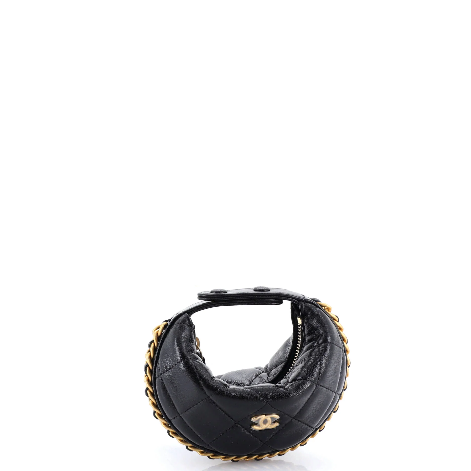 Chain Around Hobo Pouch Quilted Lambskin Extra Mini - Image 2