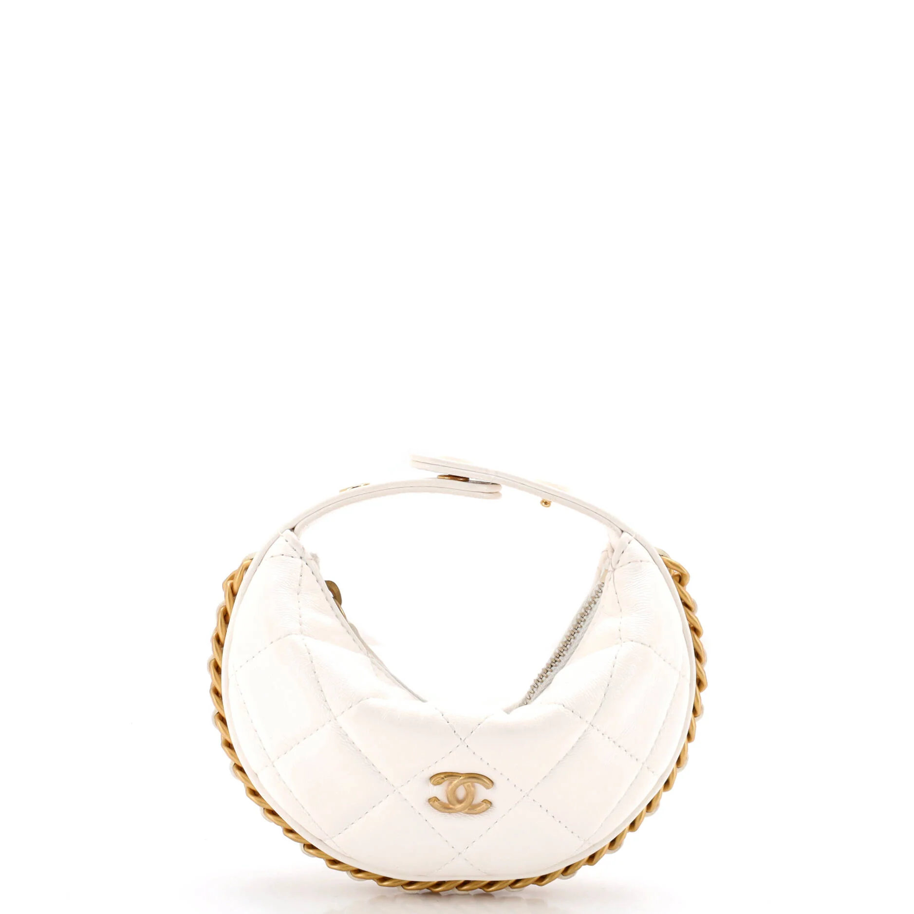 Chain Around Hobo Pouch Quilted Lambskin Extra Mini