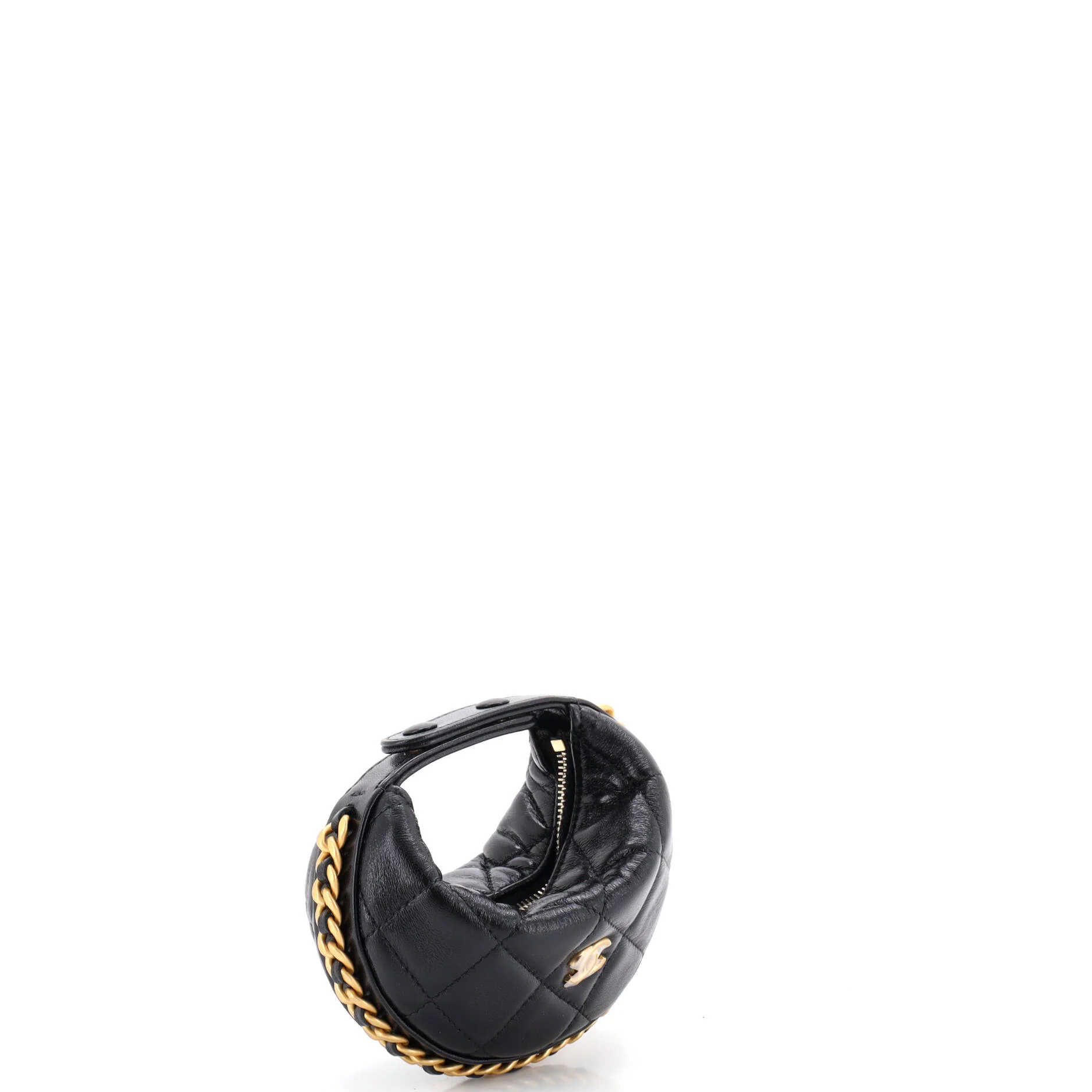Chain Around Hobo Pouch Quilted Lambskin Extra Mini - Image 2