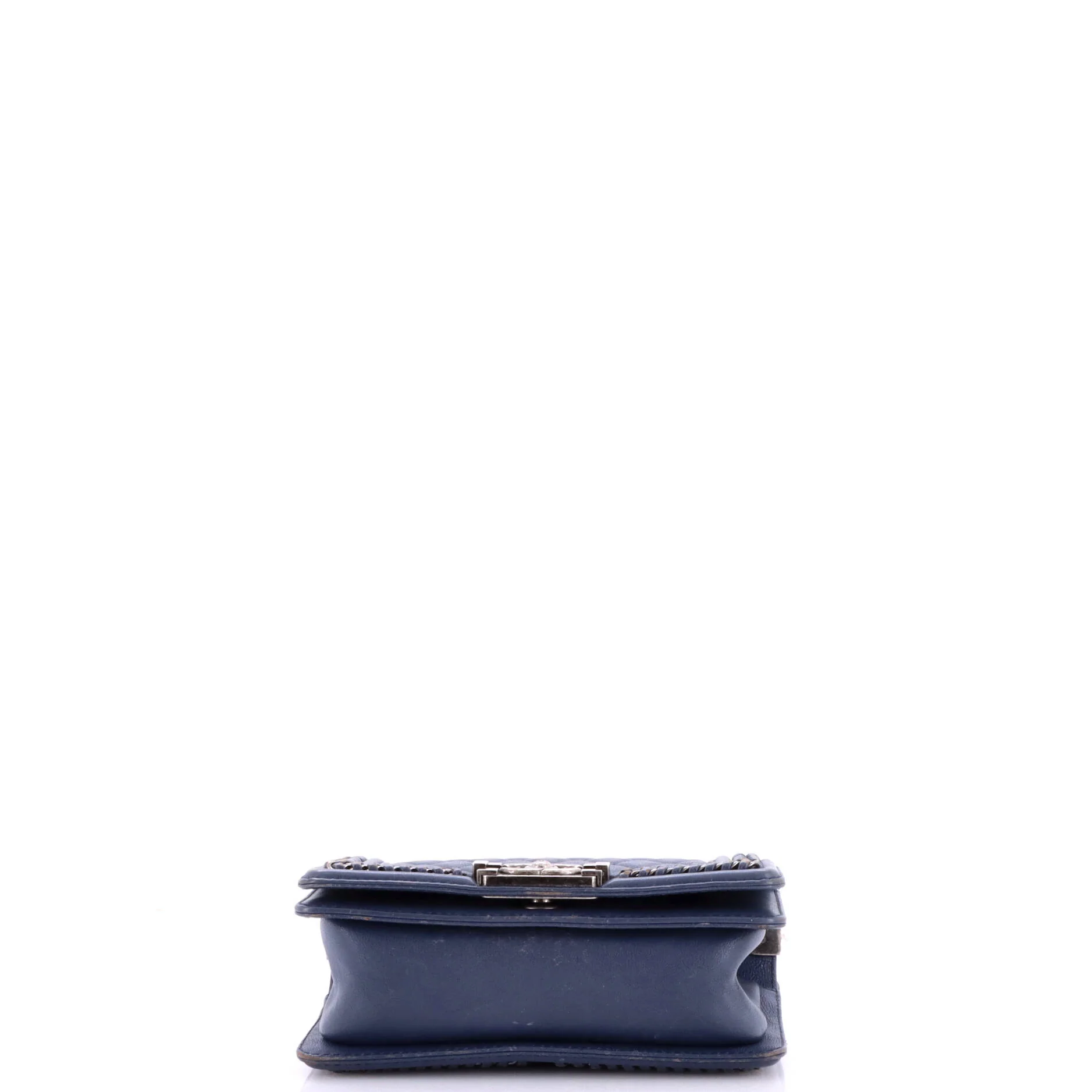 Chain Handle Boy Flap Bag Quilted Calfskin Small - Image 4