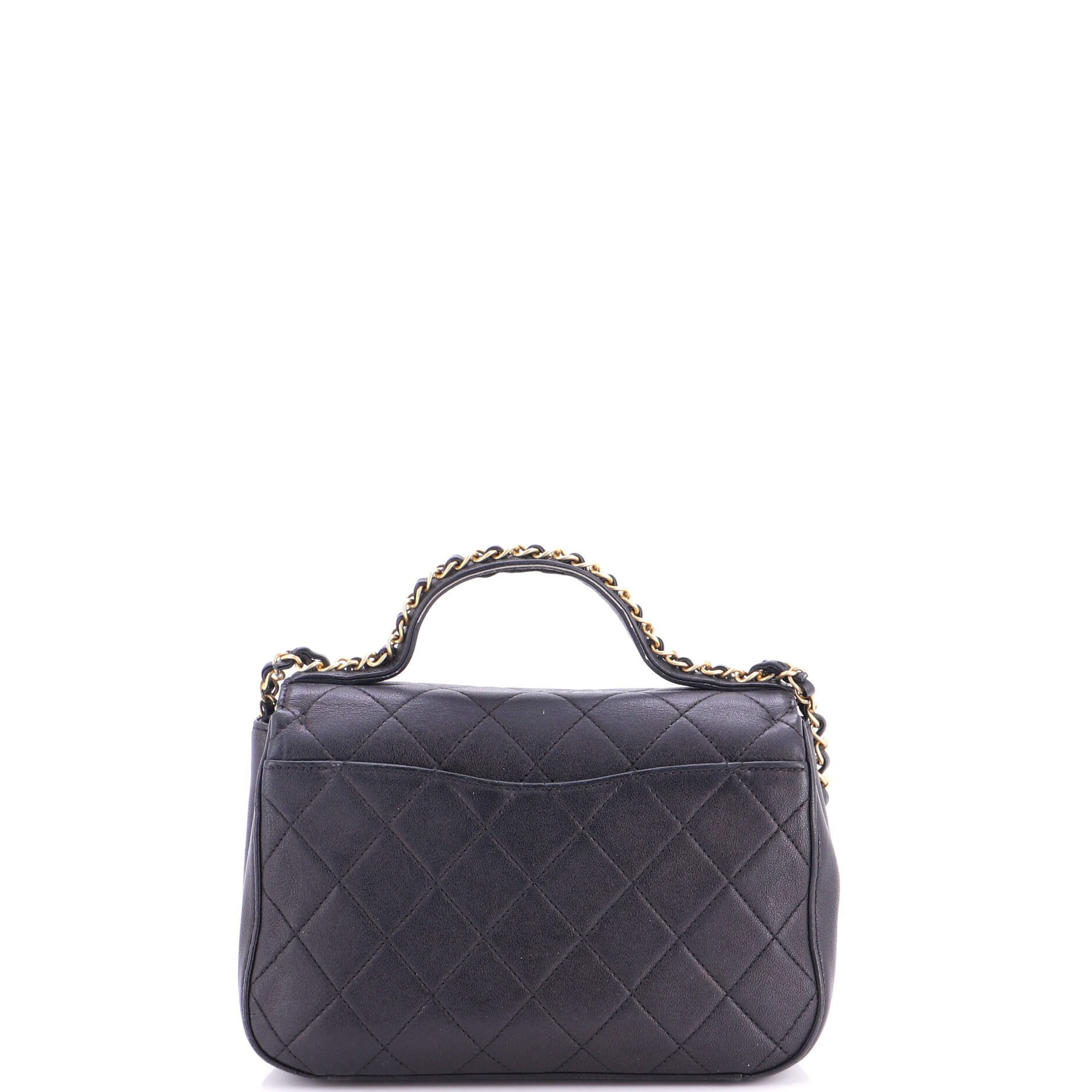 Chain Infinity Top Handle Bag Quilted Lambskin Small - Image 4