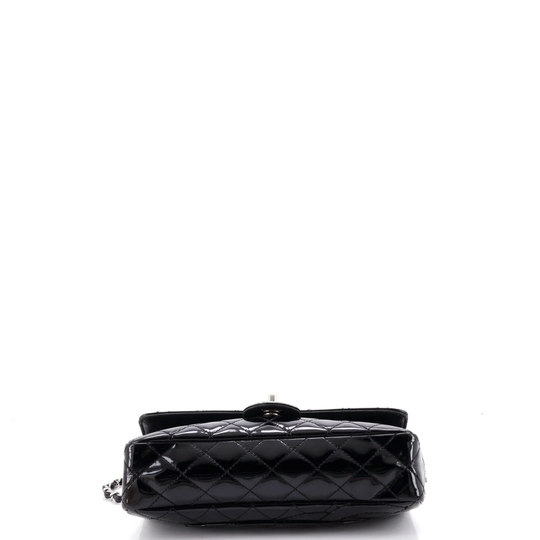 Chain Through Flap Bag Quilted Patent Medium - Image 4