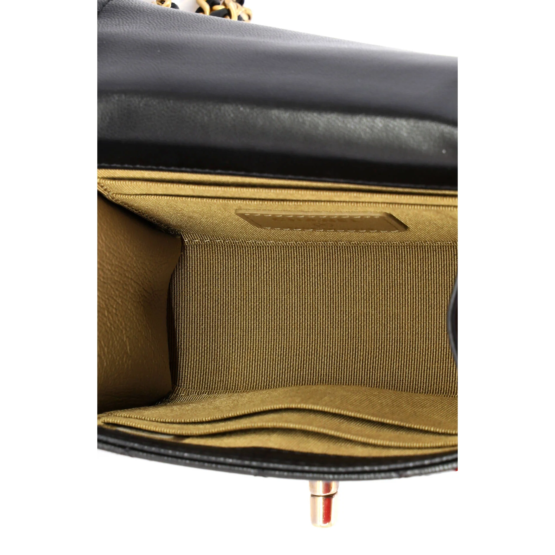 Chic Pearls Flap Clutch with Chain Quilted Goatskin Mini - Image 5