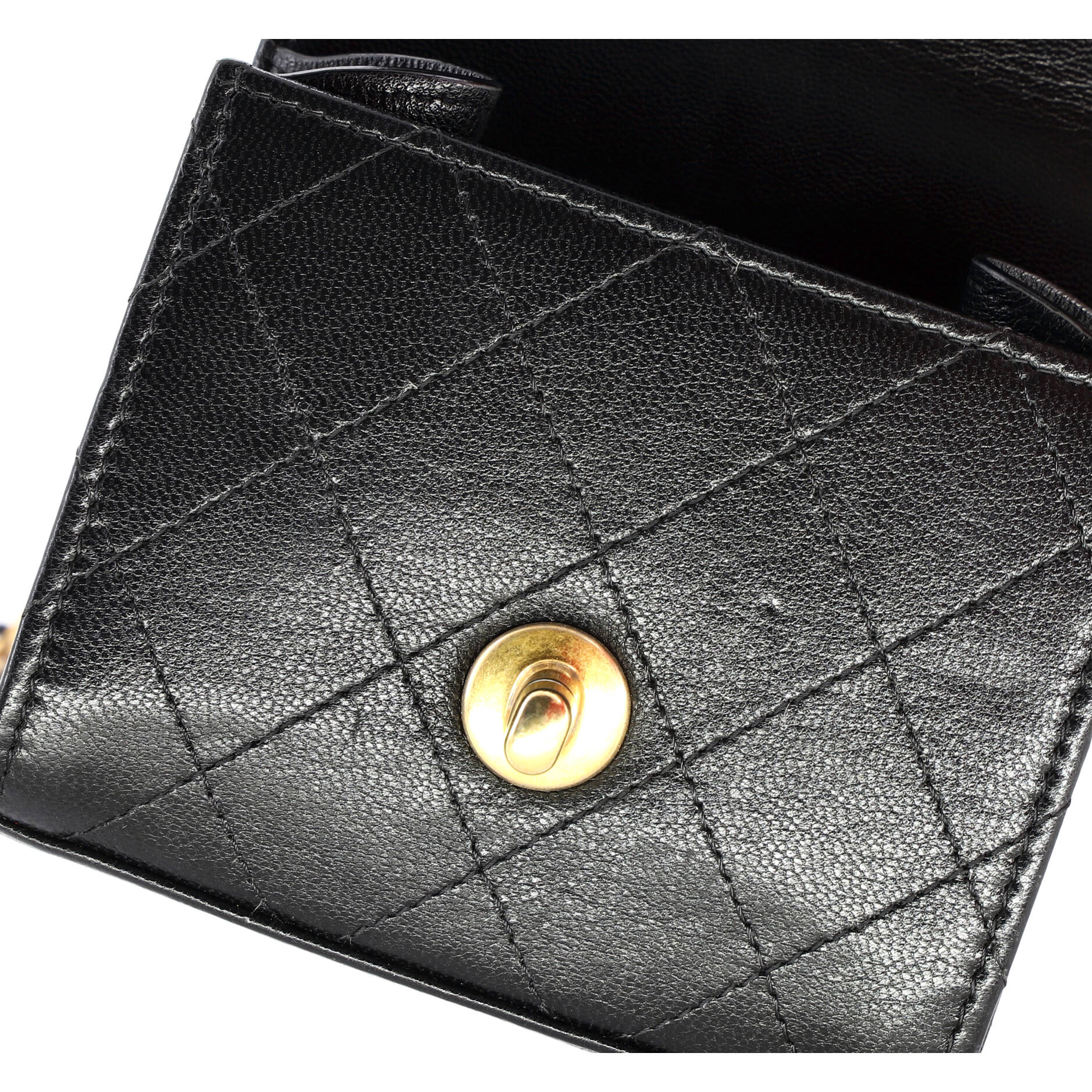 Chic Pearls Flap Clutch with Chain Quilted Goatskin Mini - Image 7