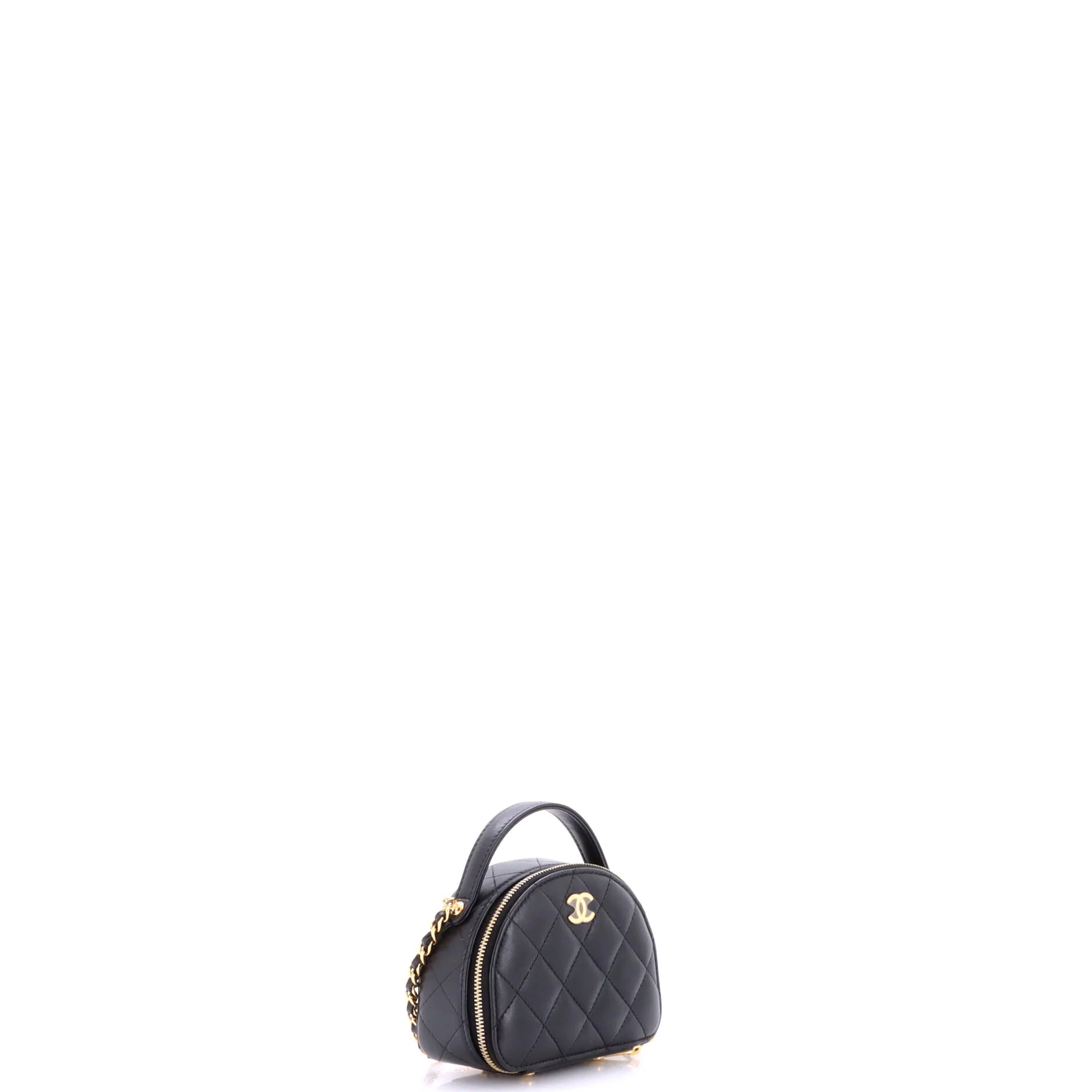 Chic Riviera Vanity Case with Chain Quilted Lambskin Mini - Image 2