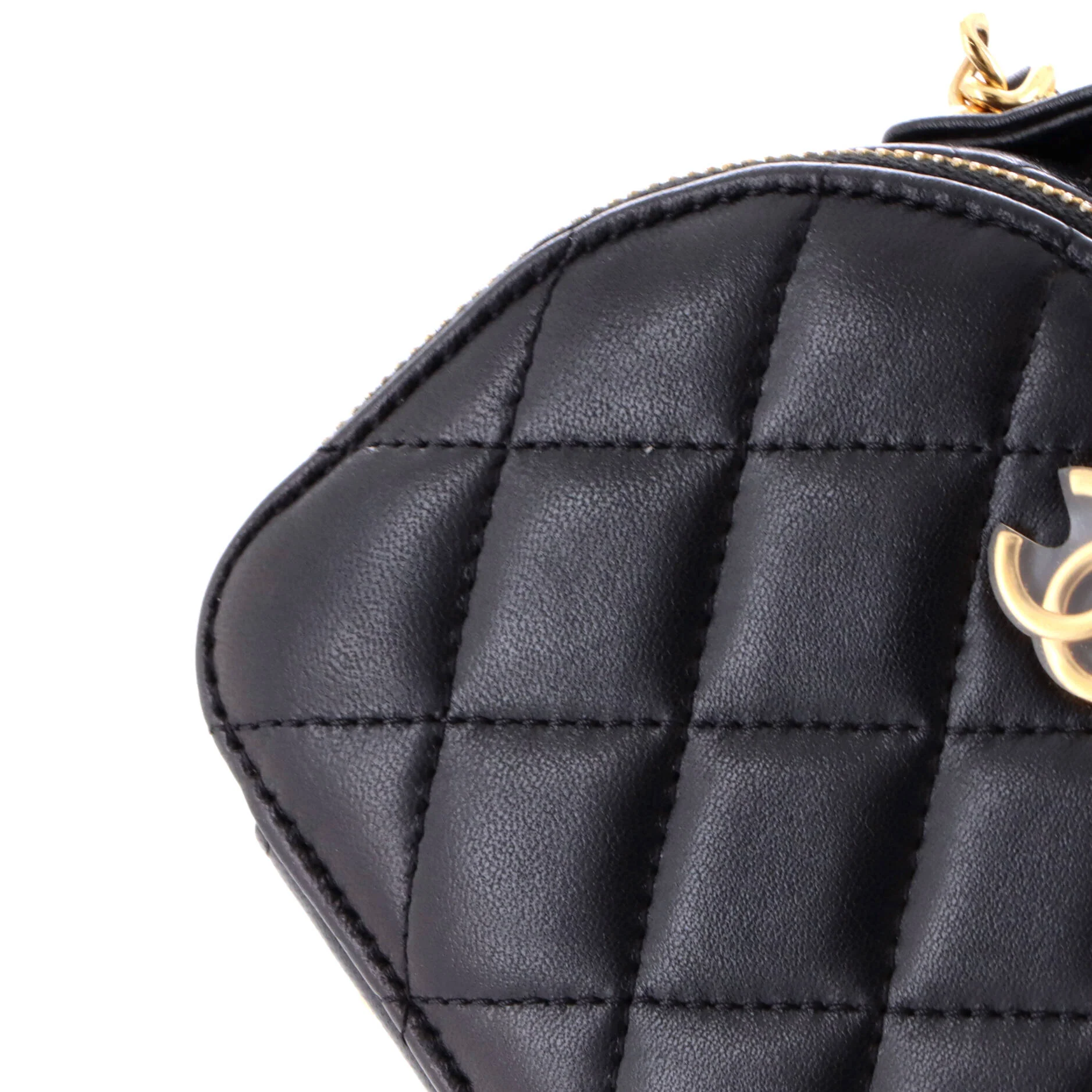 Chic Riviera Vanity Case with Chain Quilted Lambskin Mini - Image 6