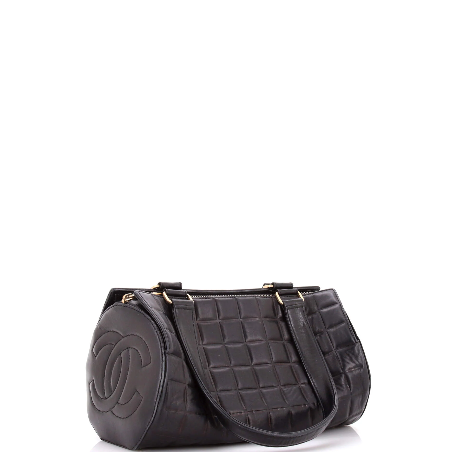 Chocolate Bar Barrel Bag Quilted Leather Medium - Image 2