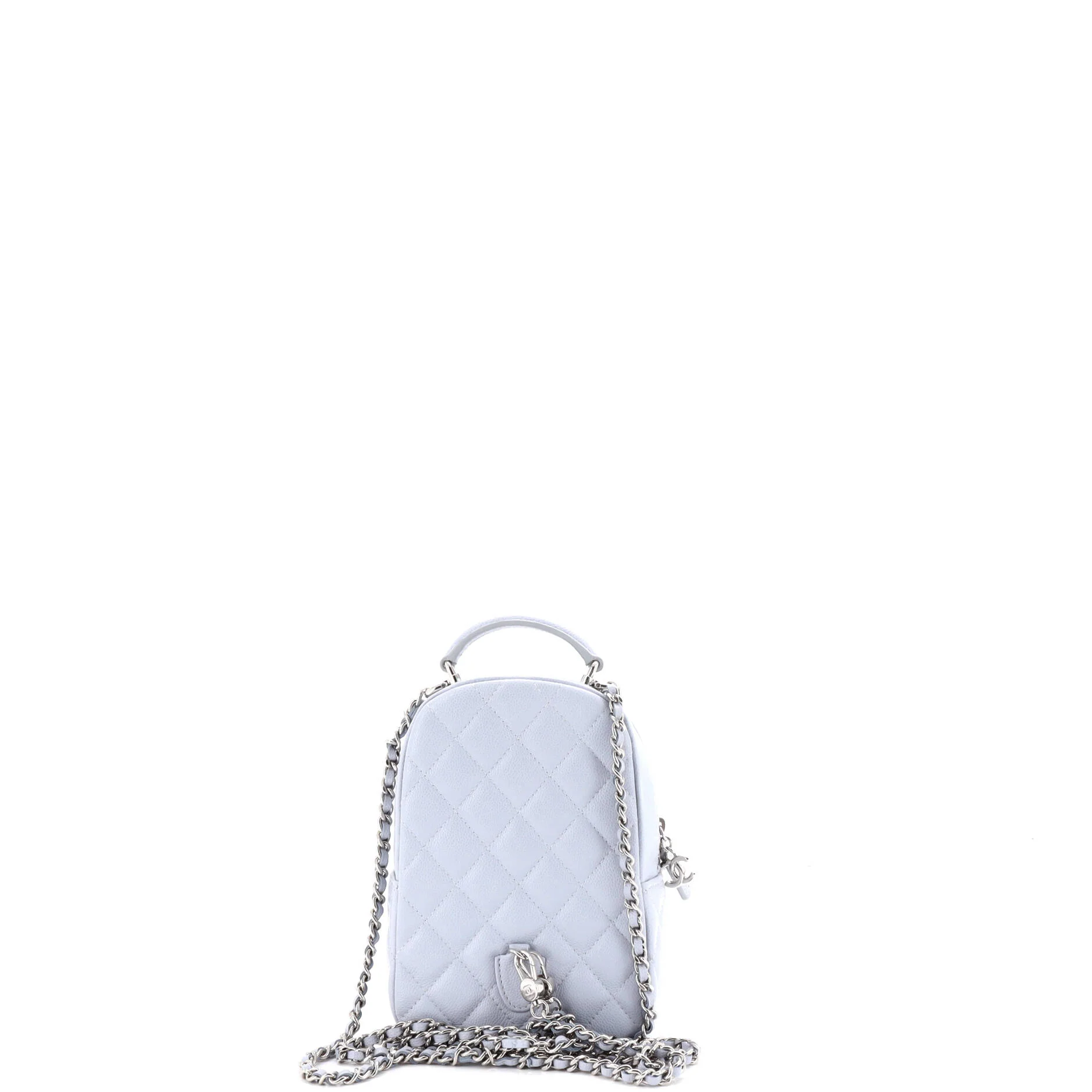 Classic CC Chain Pocket Backpack Quilted Caviar Mini - Image 3
