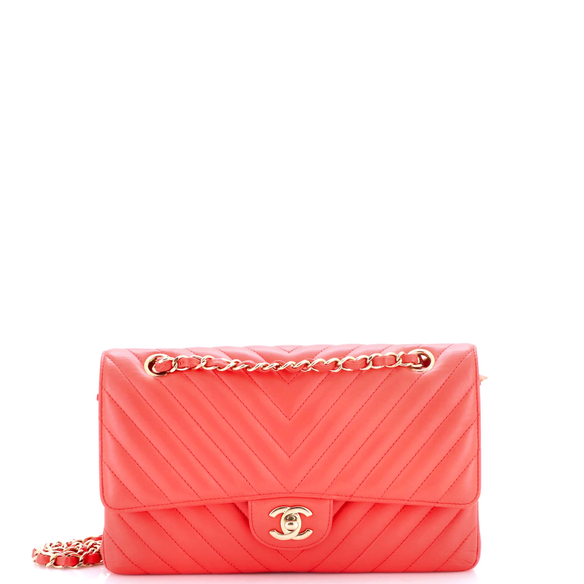Classic Double Flap Bag Chevron Lambskin Medium