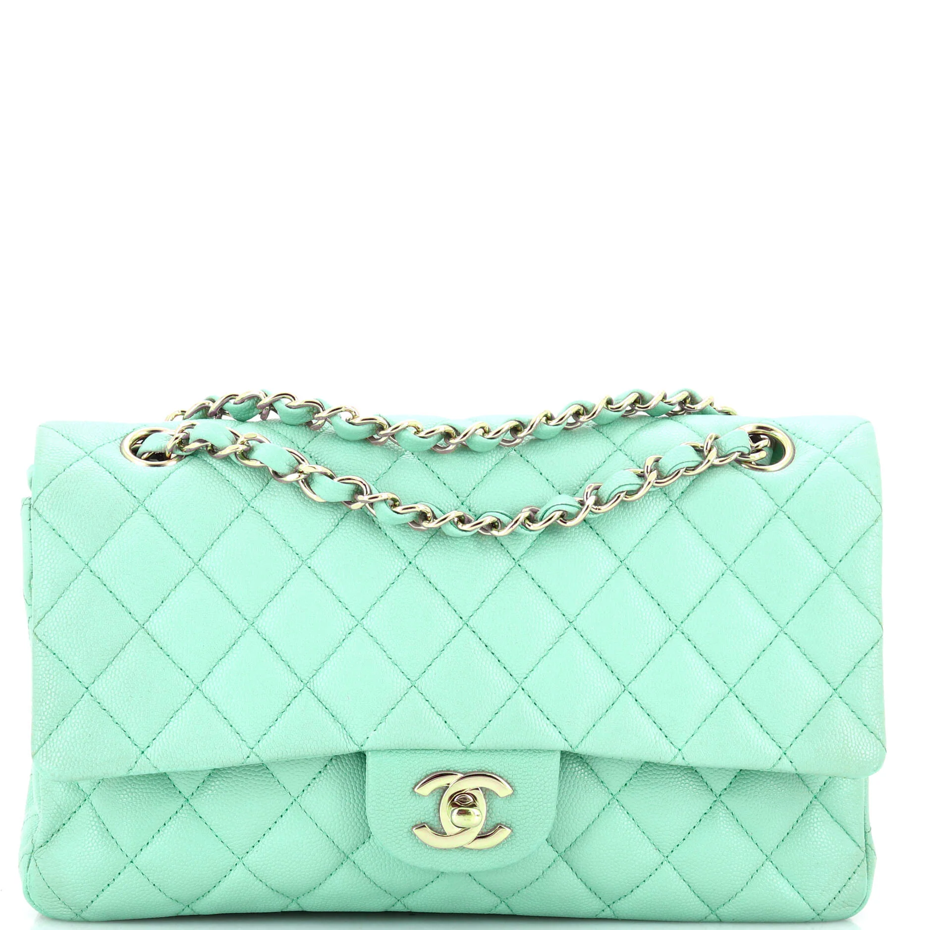 Classic Double Flap Bag Quilted Caviar Medium
