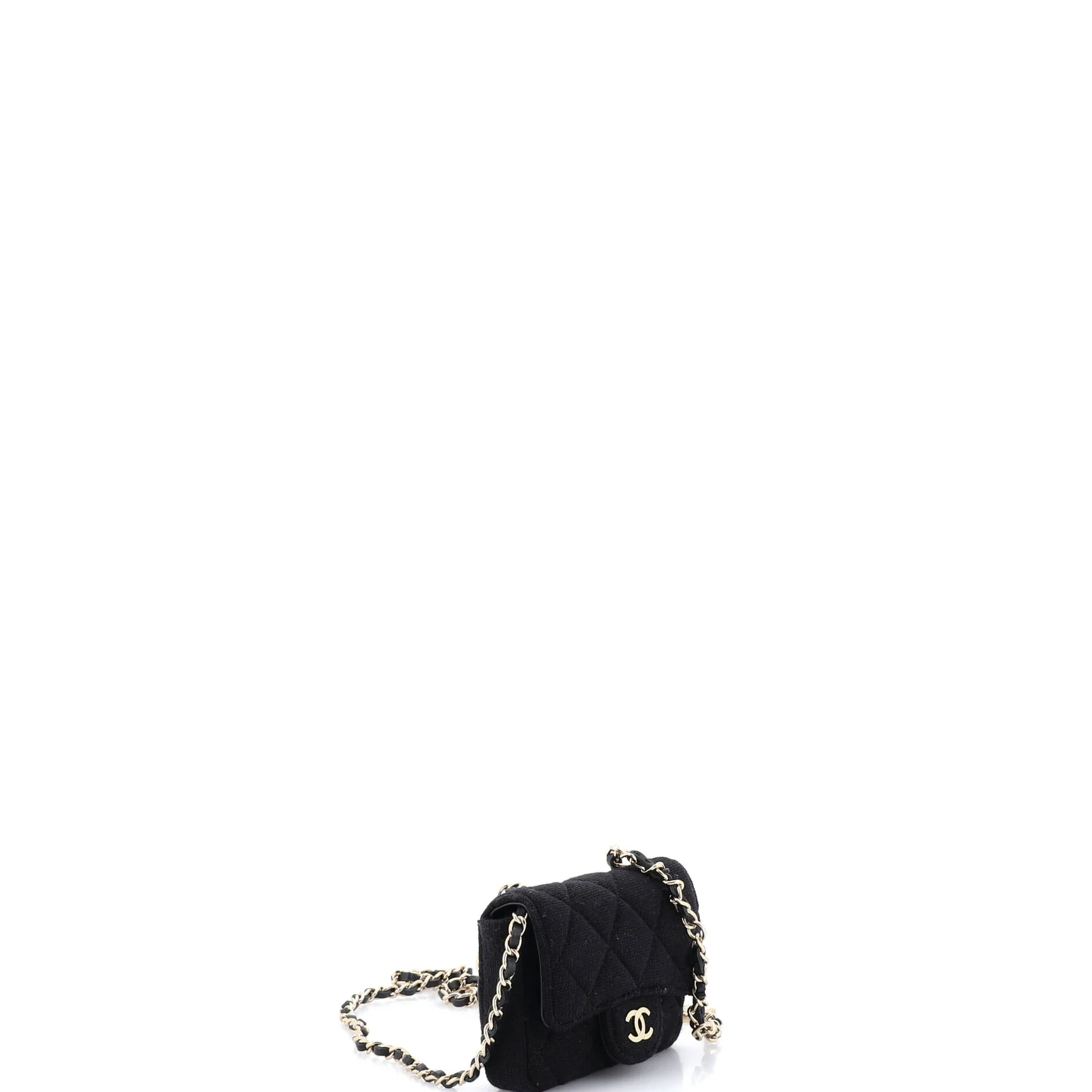 Classic Flap Chain Belt Bag Quilted Jersey Mini - Image 3