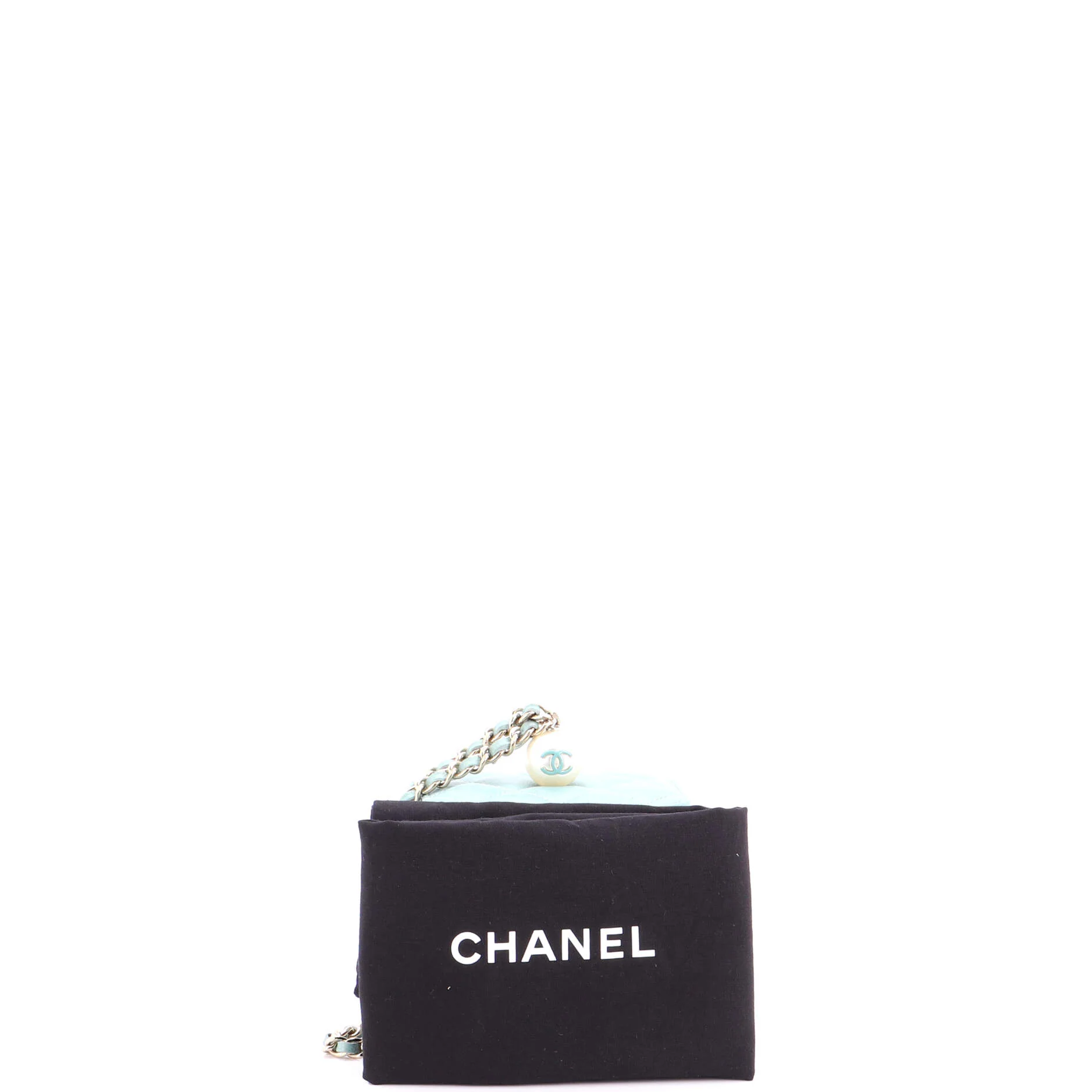 Classic Pearl Vanity Case with Chain Quilted Caviar Mini - Image 3