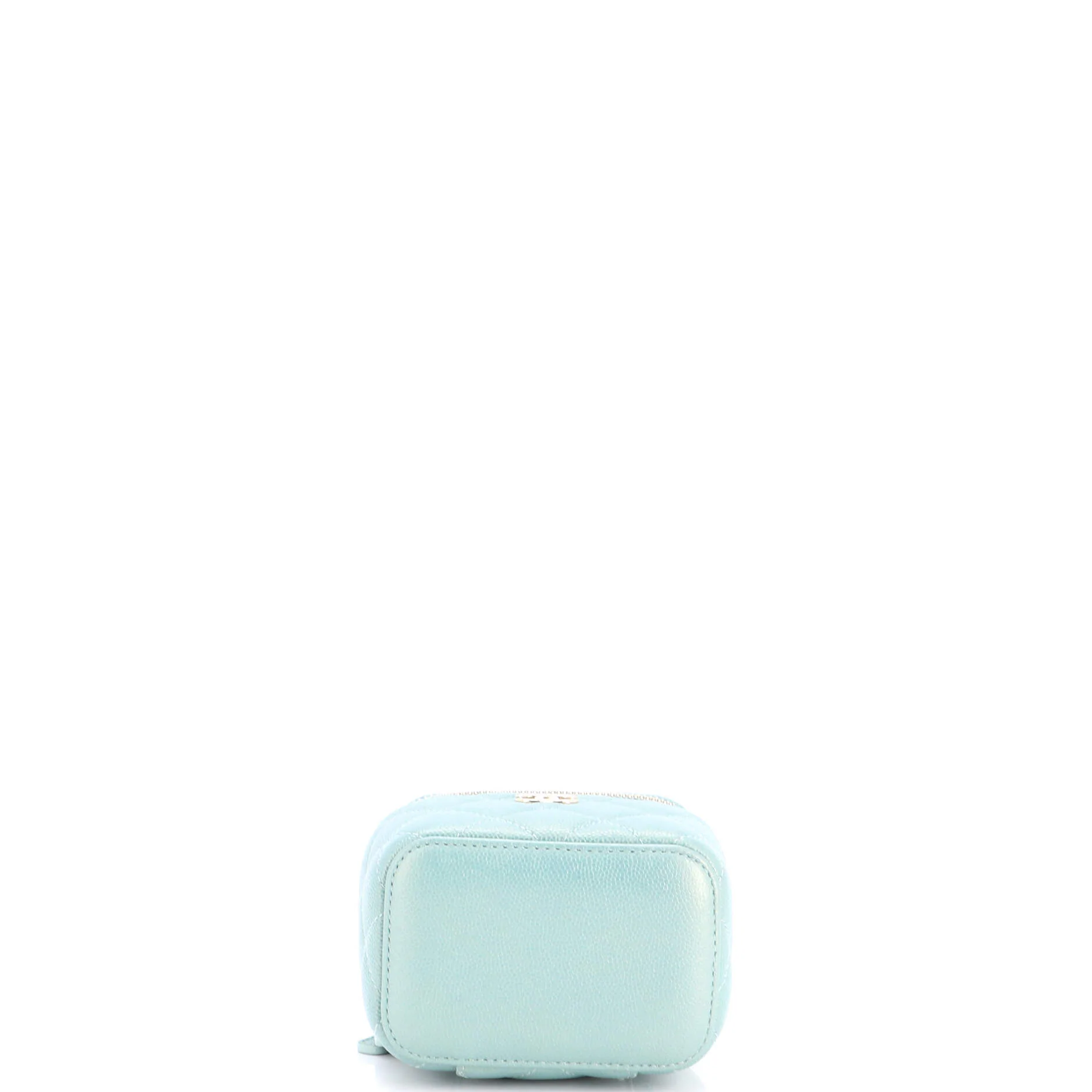 Classic Pearl Vanity Case with Chain Quilted Caviar Mini - Image 5