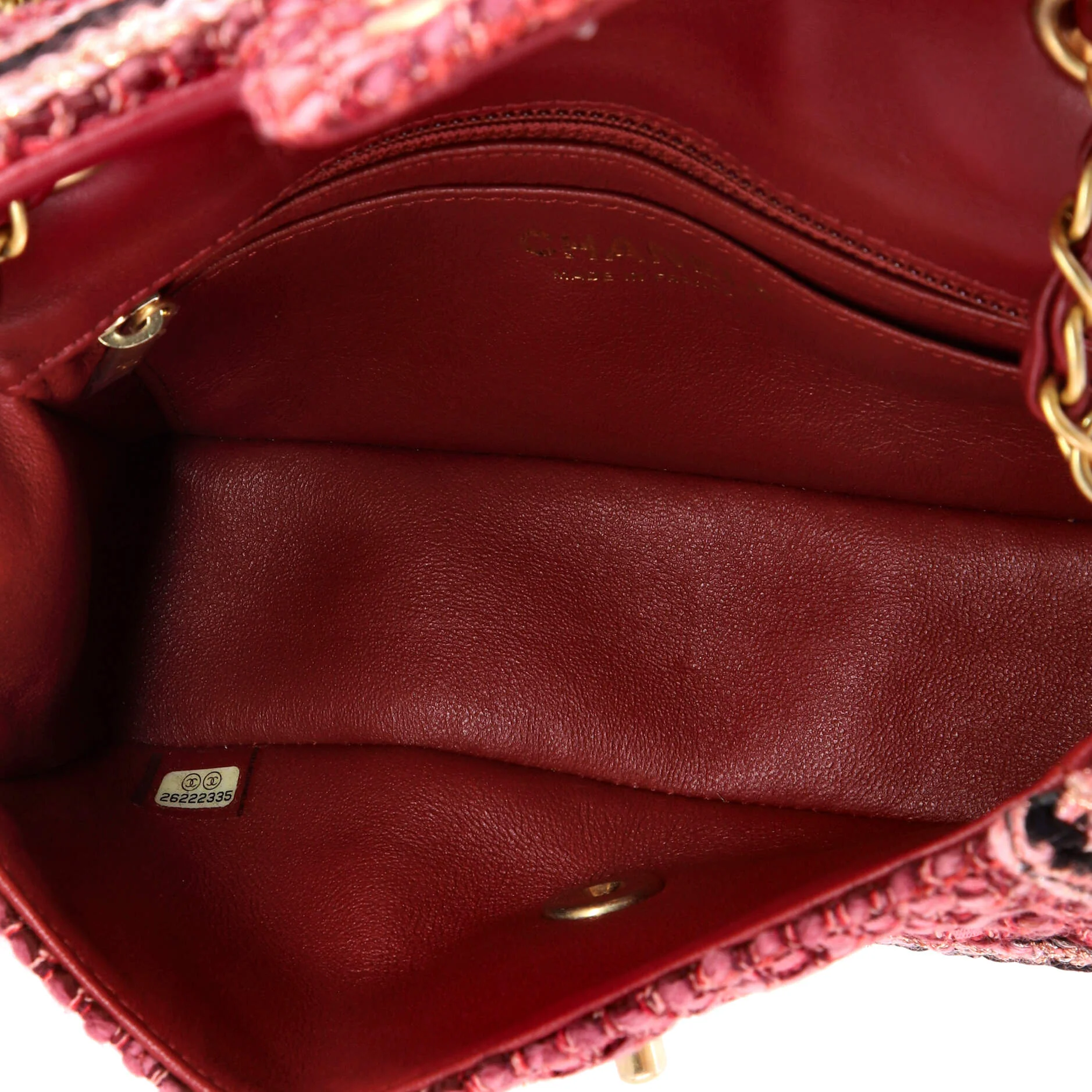 Classic Single Flap Bag Braided Quilted Tweed Mini - Image 5
