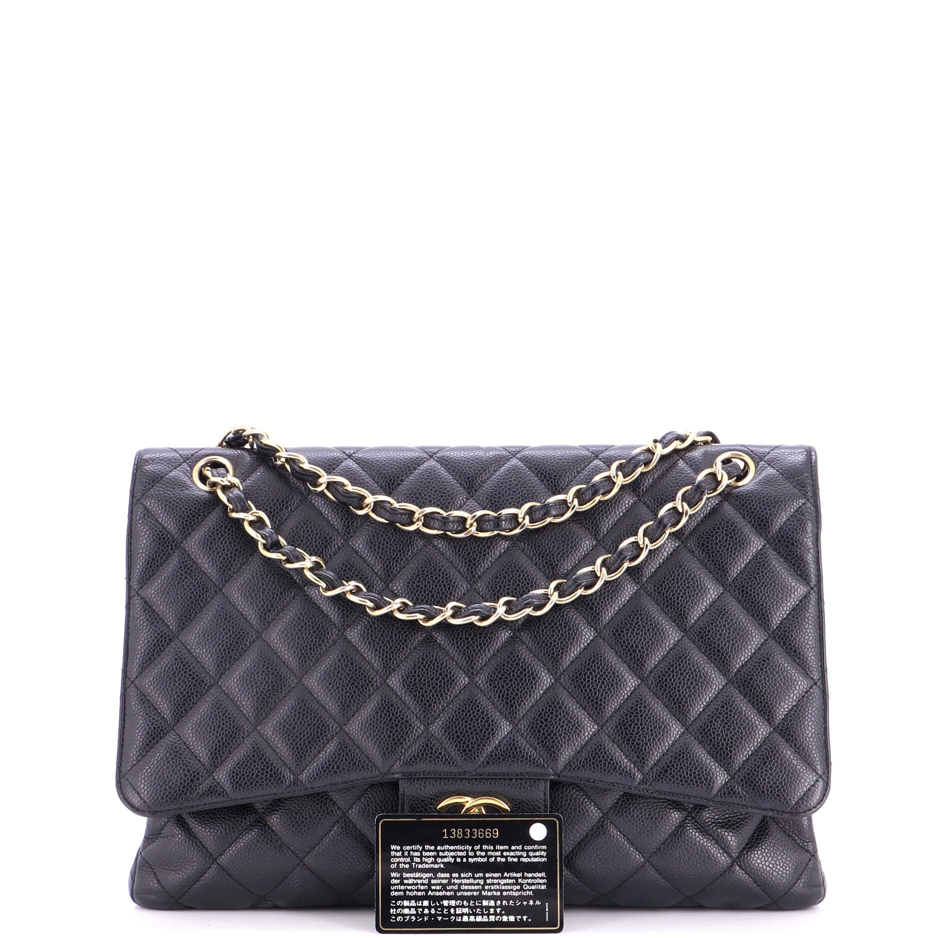 Classic Single Flap Bag Quilted Caviar Maxi - Image 2