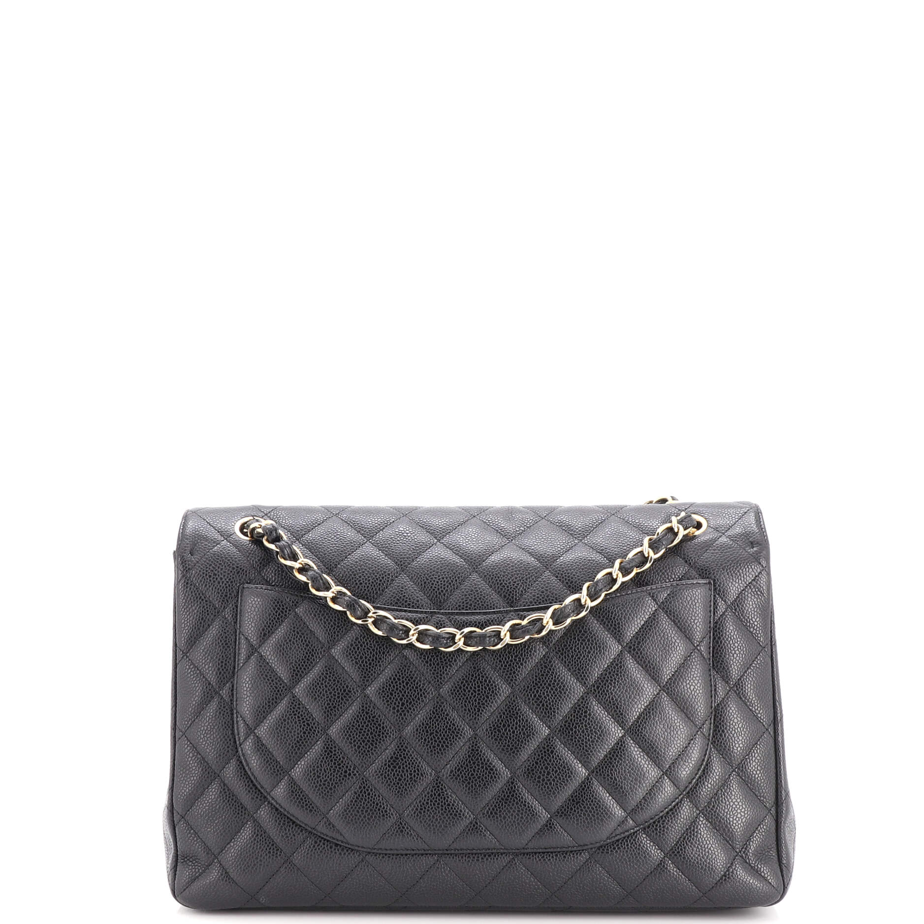 Classic Single Flap Bag Quilted Caviar Maxi - Image 3