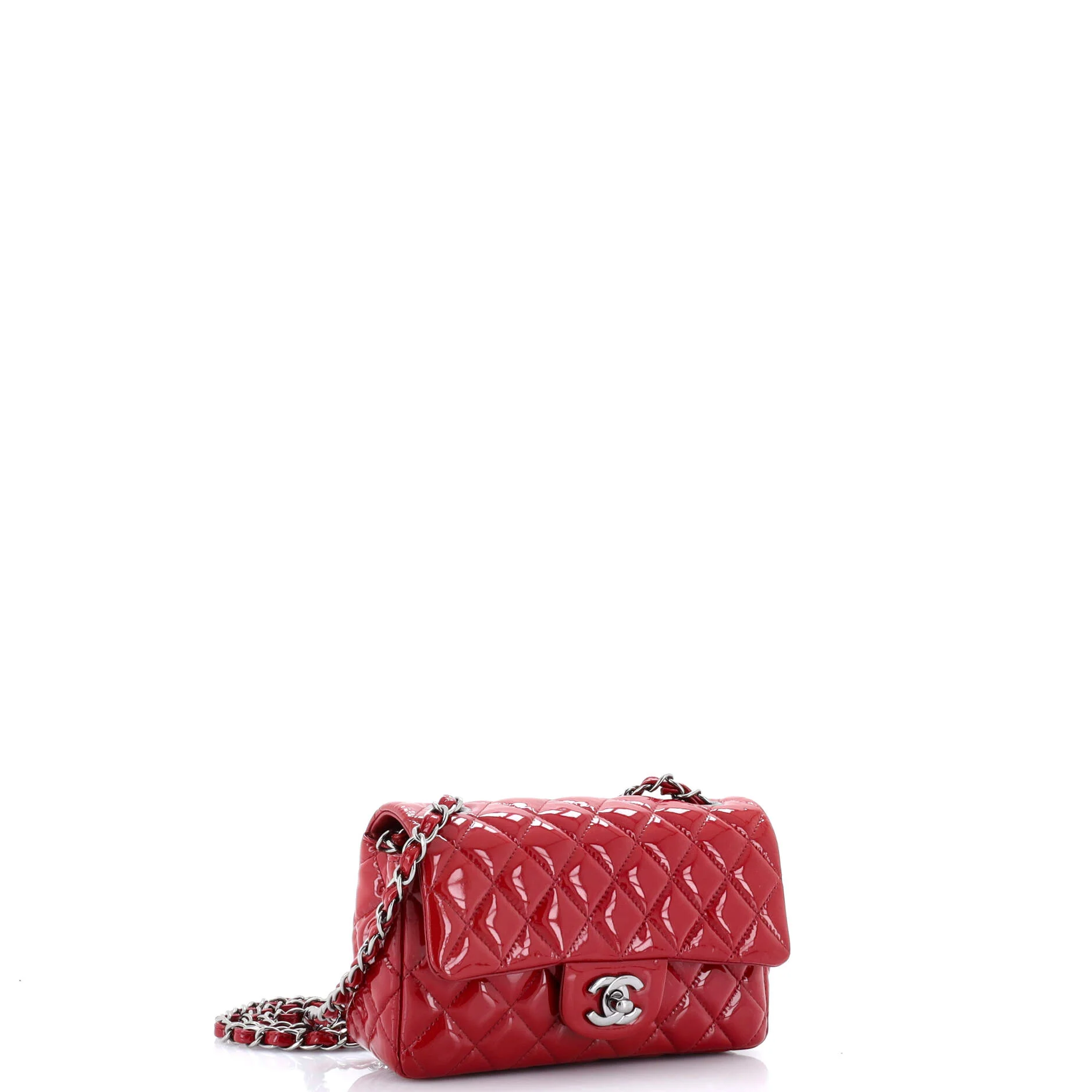 Classic Single Flap Bag Quilted Patent Mini - Image 2