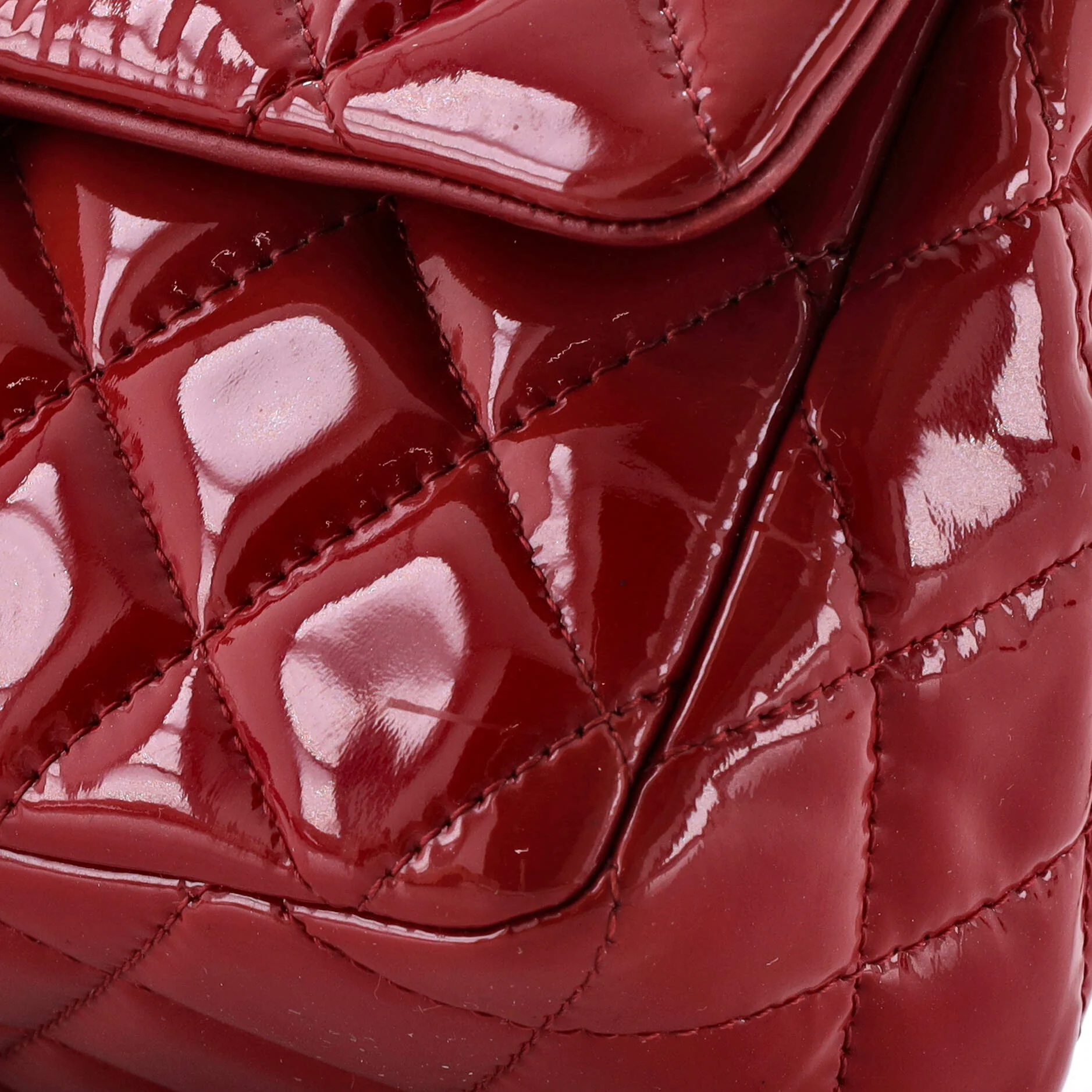 Classic Single Flap Bag Quilted Patent Mini - Image 6
