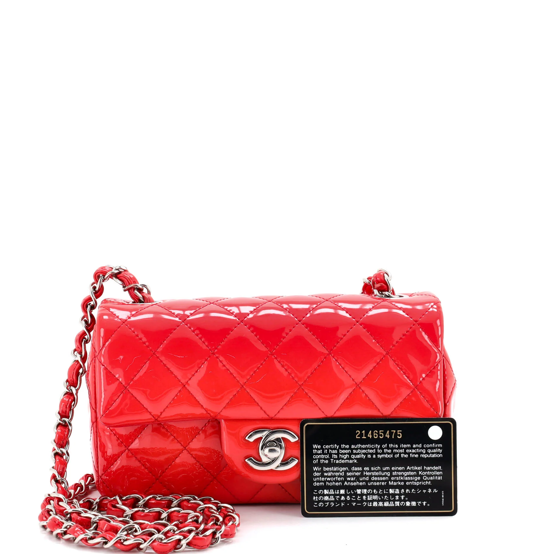 Classic Single Flap Bag Quilted Patent Mini - Image 2