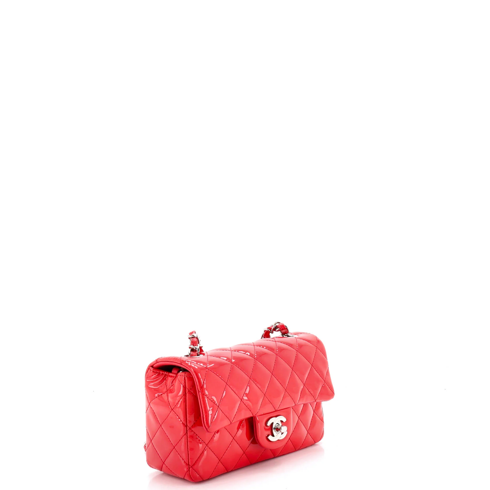 Classic Single Flap Bag Quilted Patent Mini - Image 3