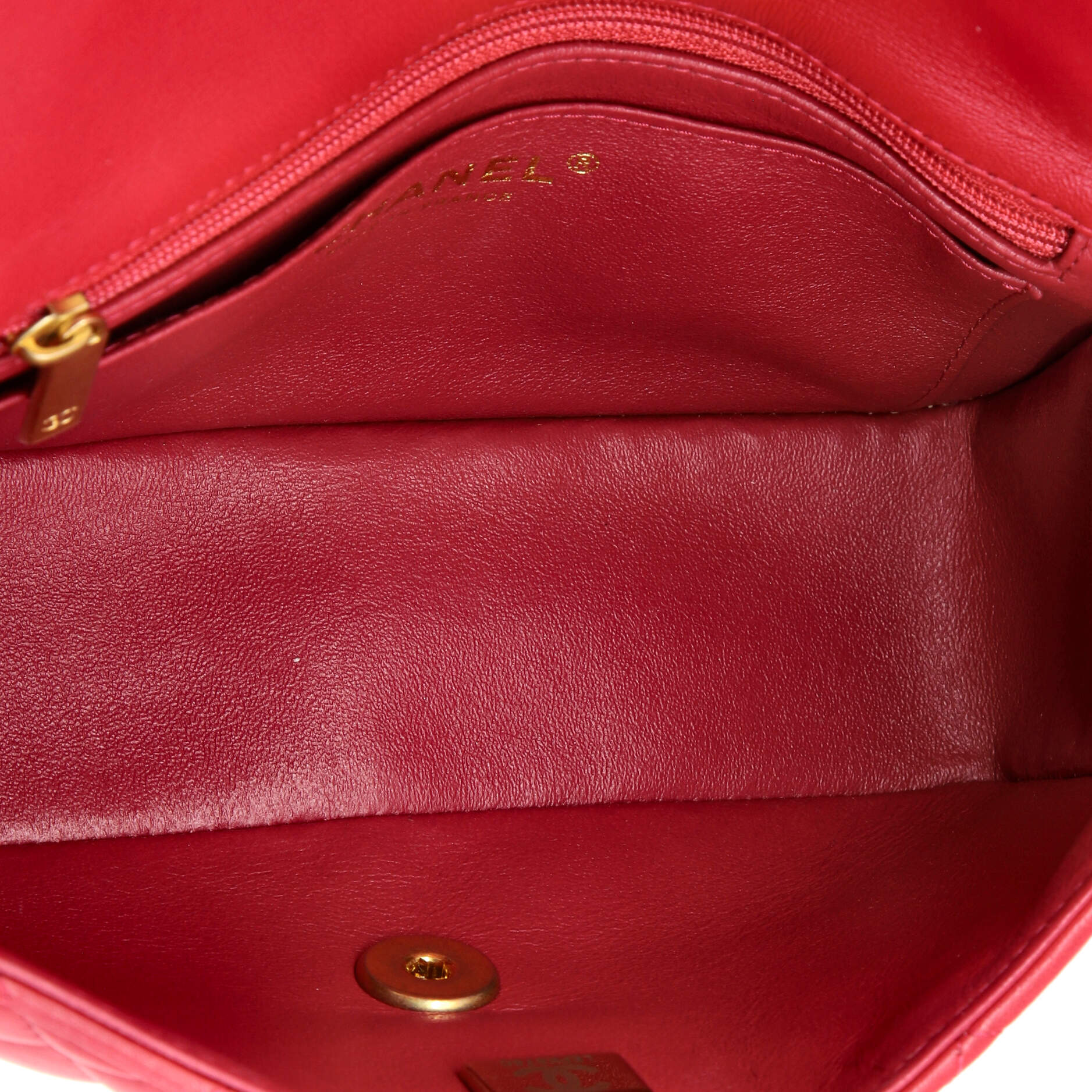 Classic Single Flap Top Handle Bag Quilted Lambskin Mini - Image 5