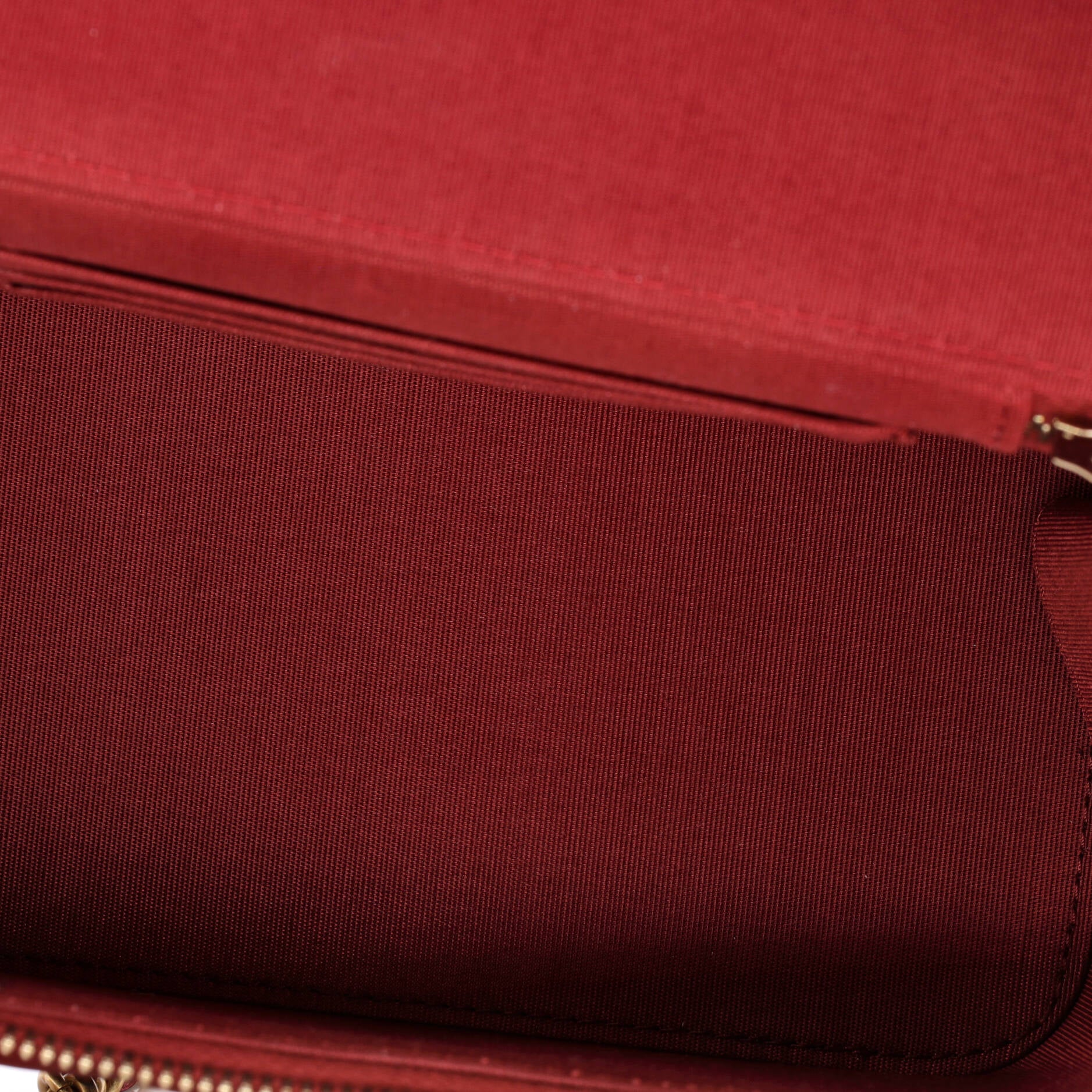 Classic Top Handle Vanity Case with Chain Quilted Lambskin Small - Image 6
