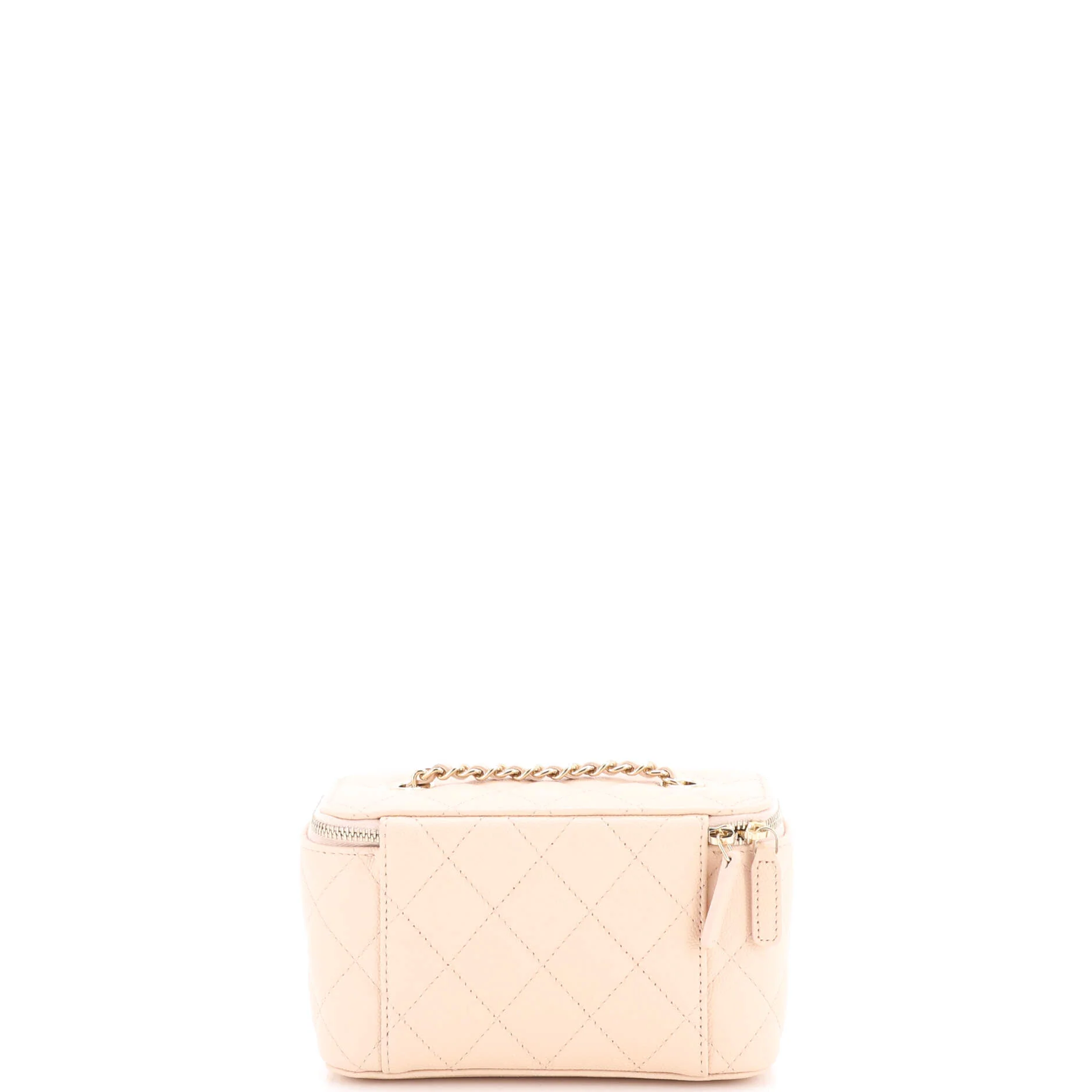 Classic Vanity Case with Chain Quilted Caviar Small - Image 4