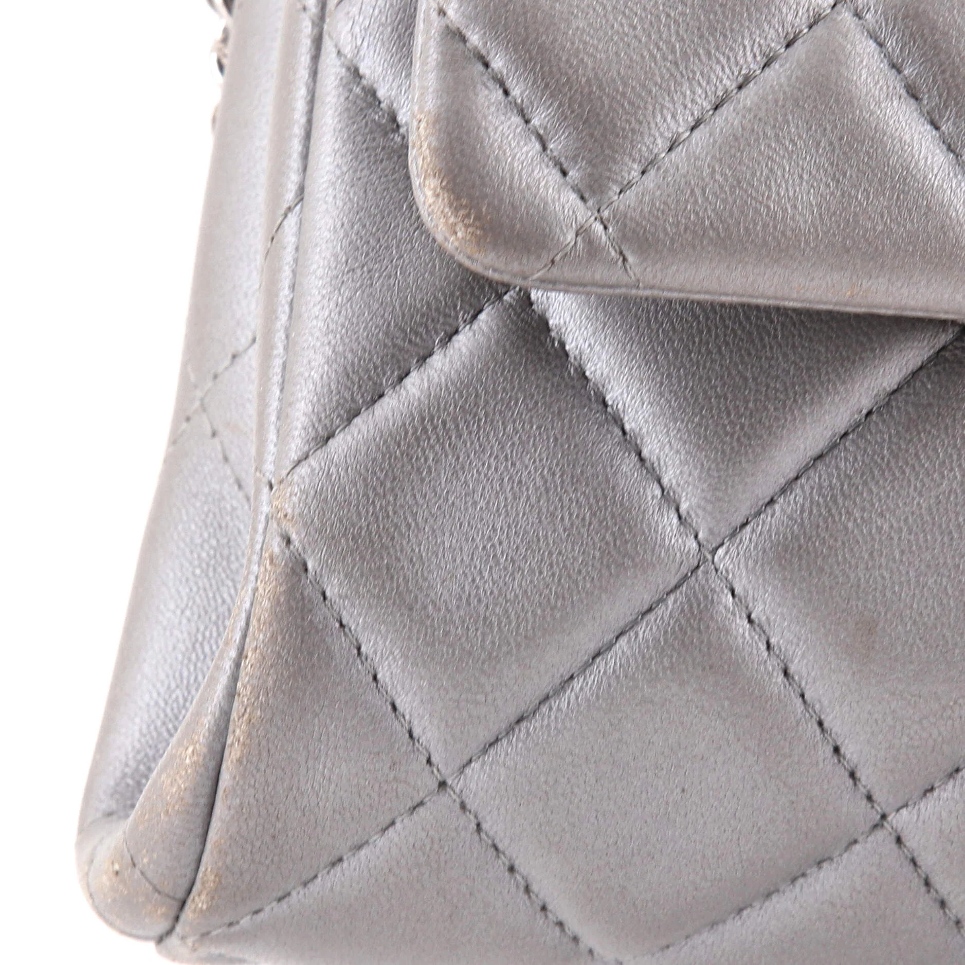 Clutch with Chain Quilted Lambskin - Image 7
