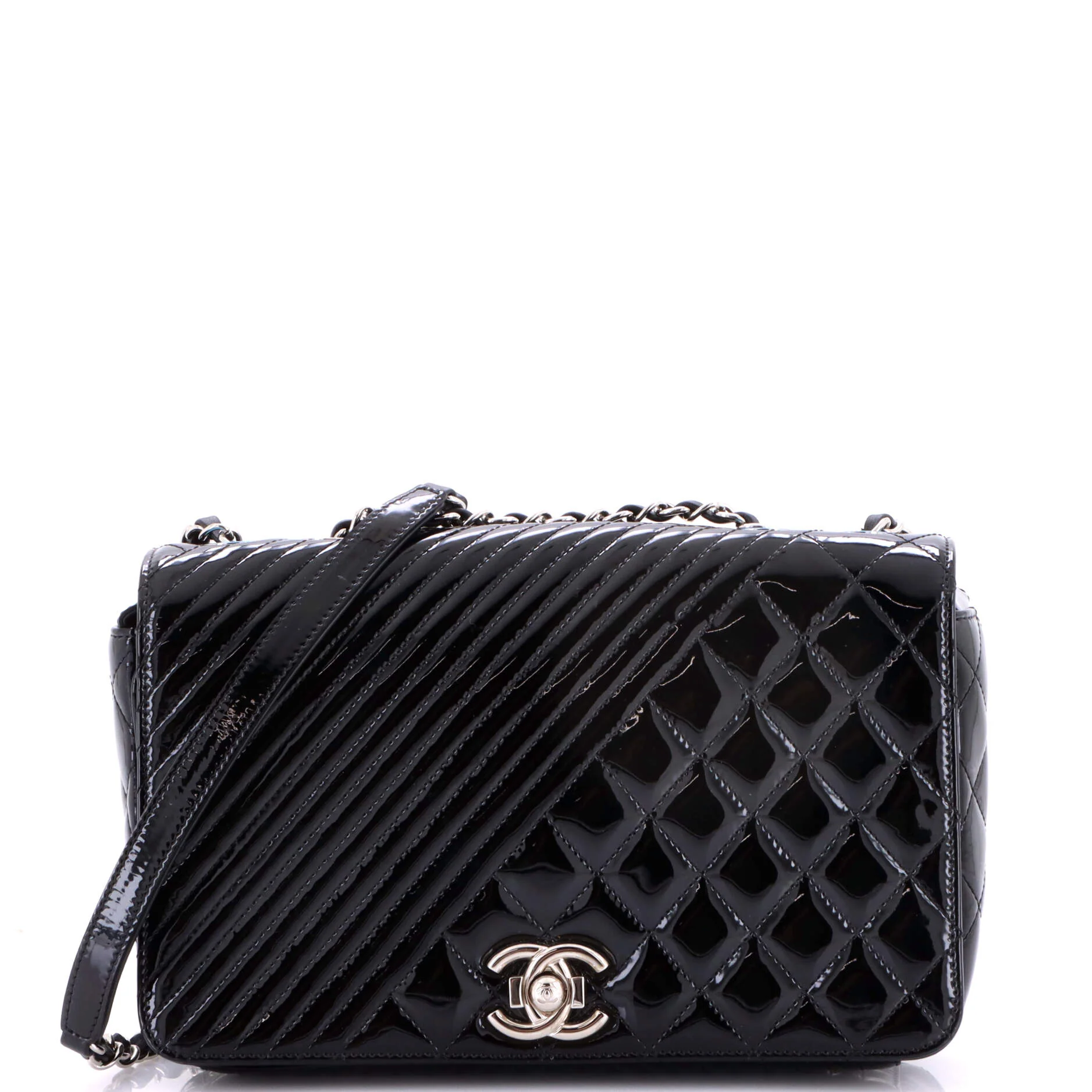 Coco Boy Flap Bag Quilted Patent Medium