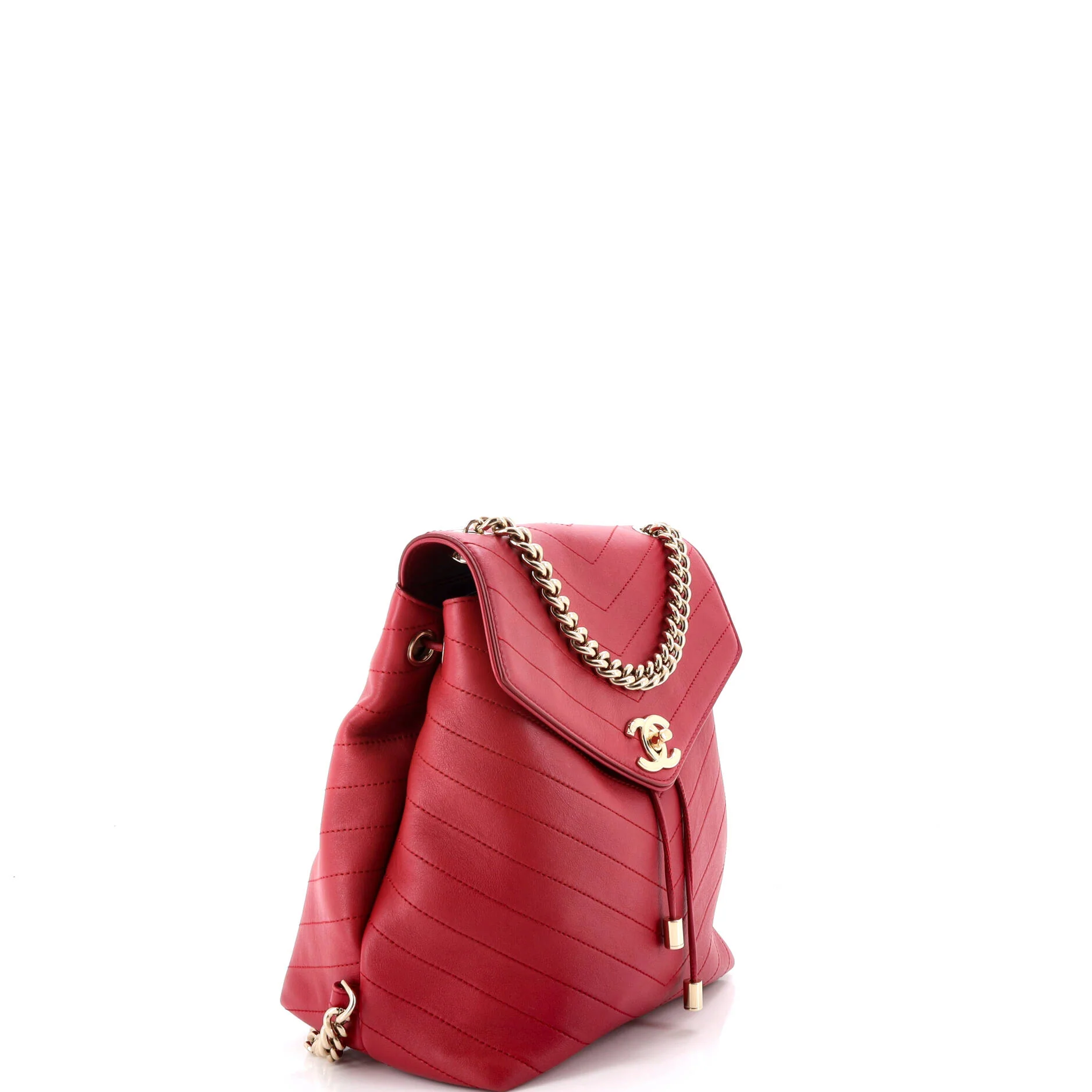 Coco Chevron Backpack Stitched Calfskin Small - Image 2