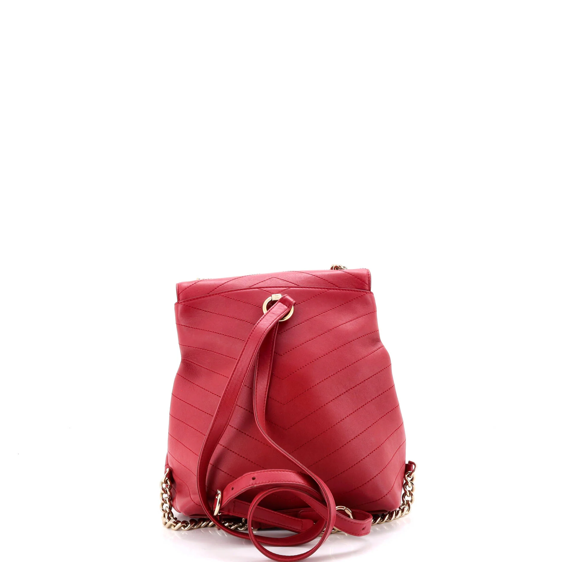 Coco Chevron Backpack Stitched Calfskin Small - Image 3