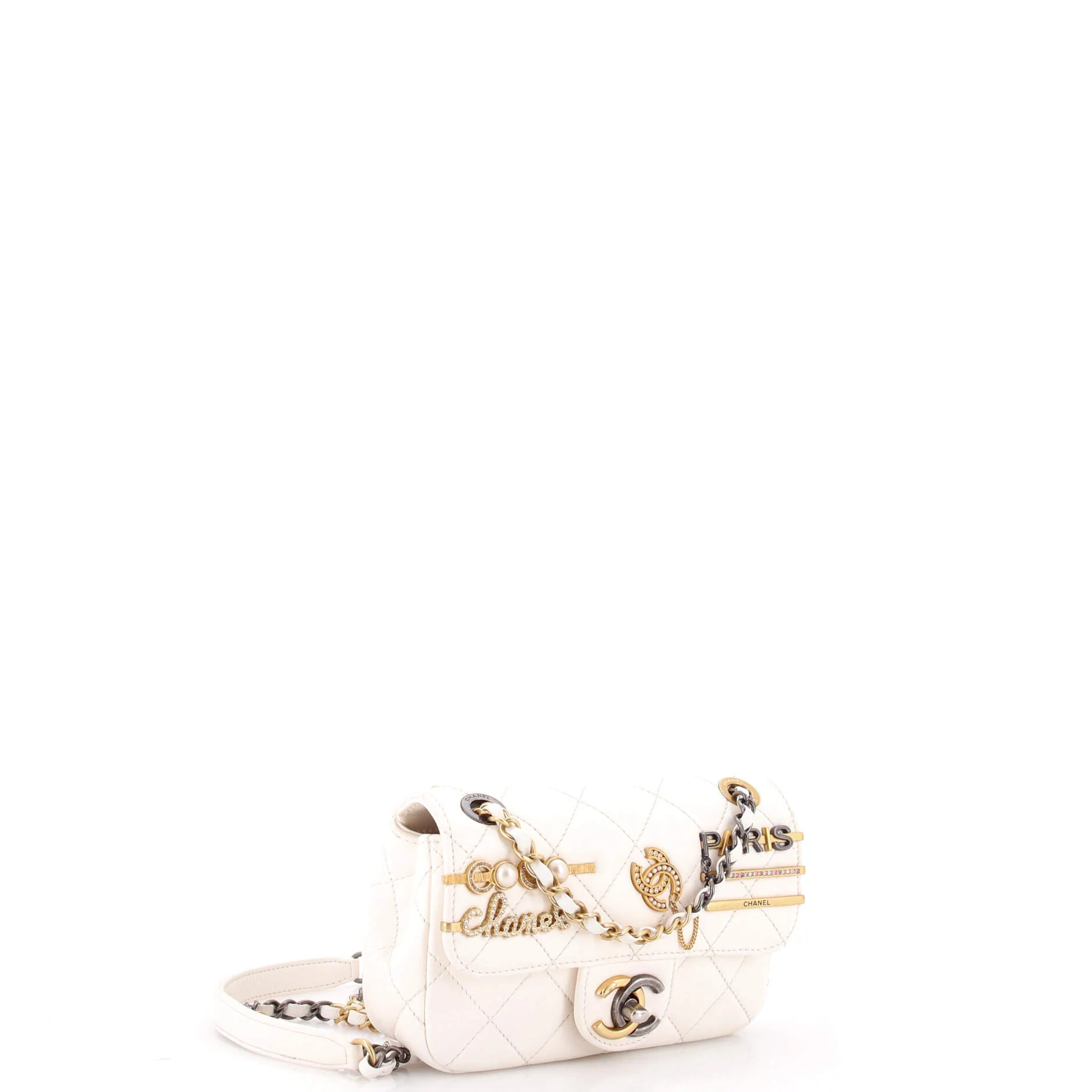 Coco Clips Flap Bag Embellished Quilted Lambskin Mini - Image 2