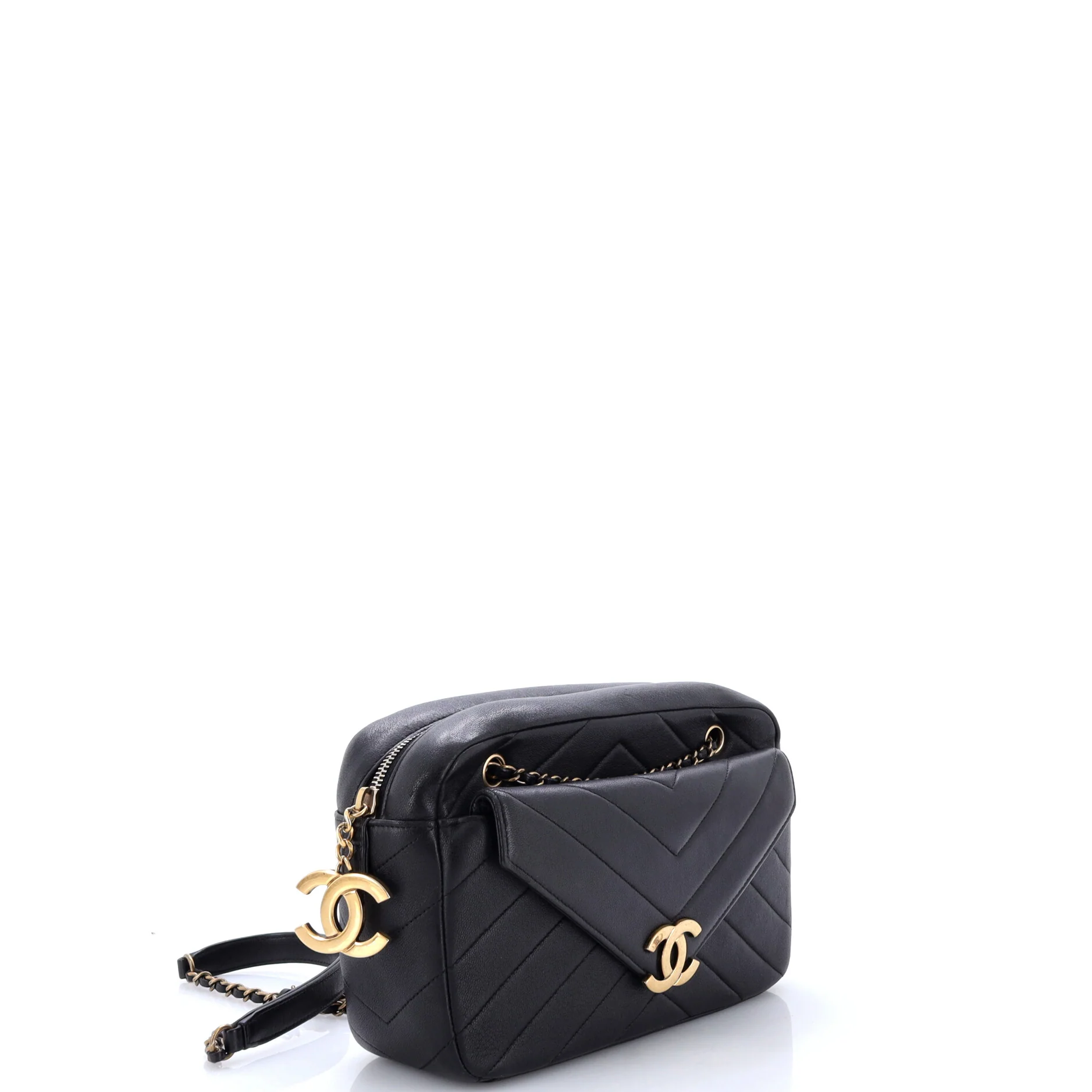 Coco Envelope Camera Case Bag Chevron Lambskin Small - Image 2