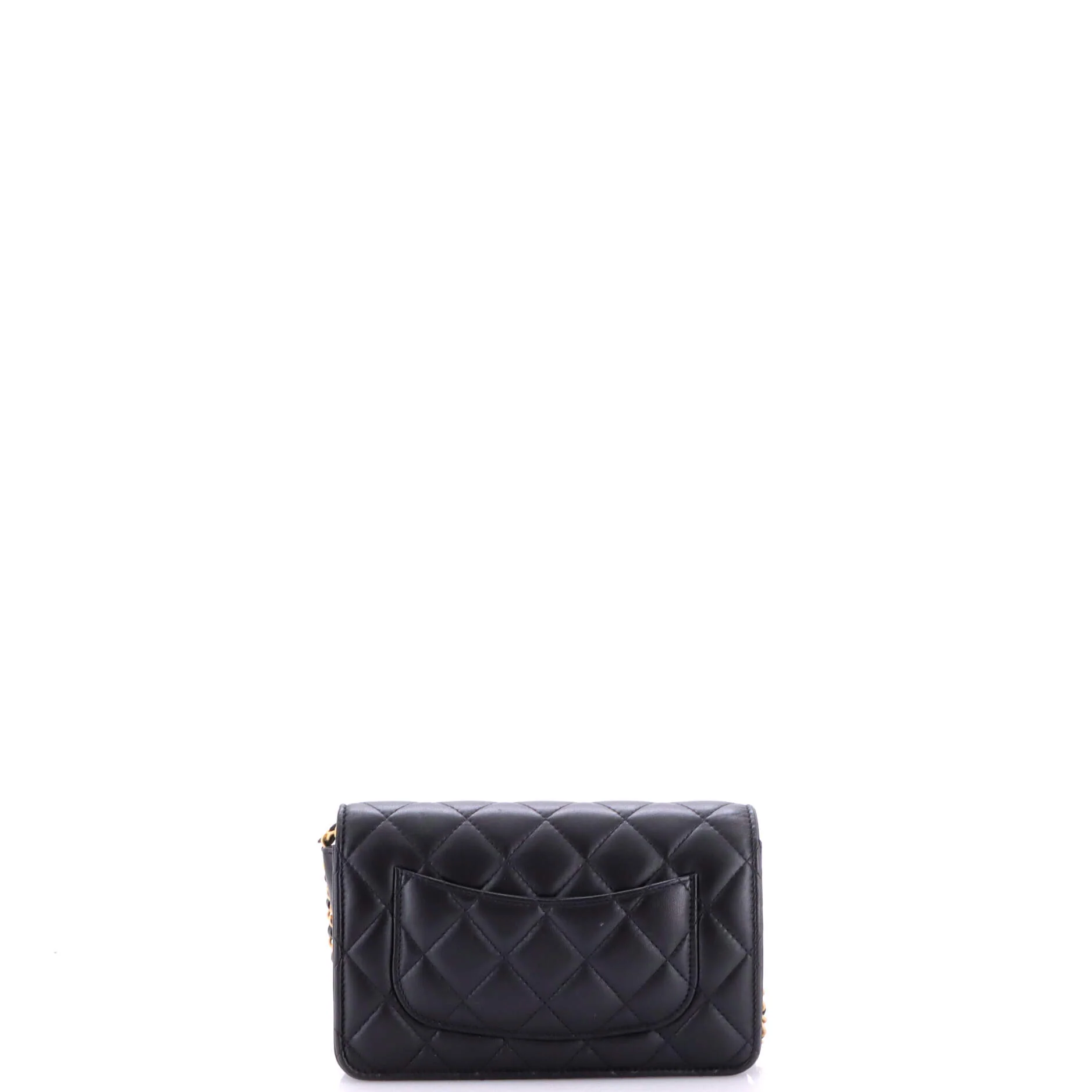 Coco Love CC Heart Wallet on Chain Quilted Lambskin - Image 3