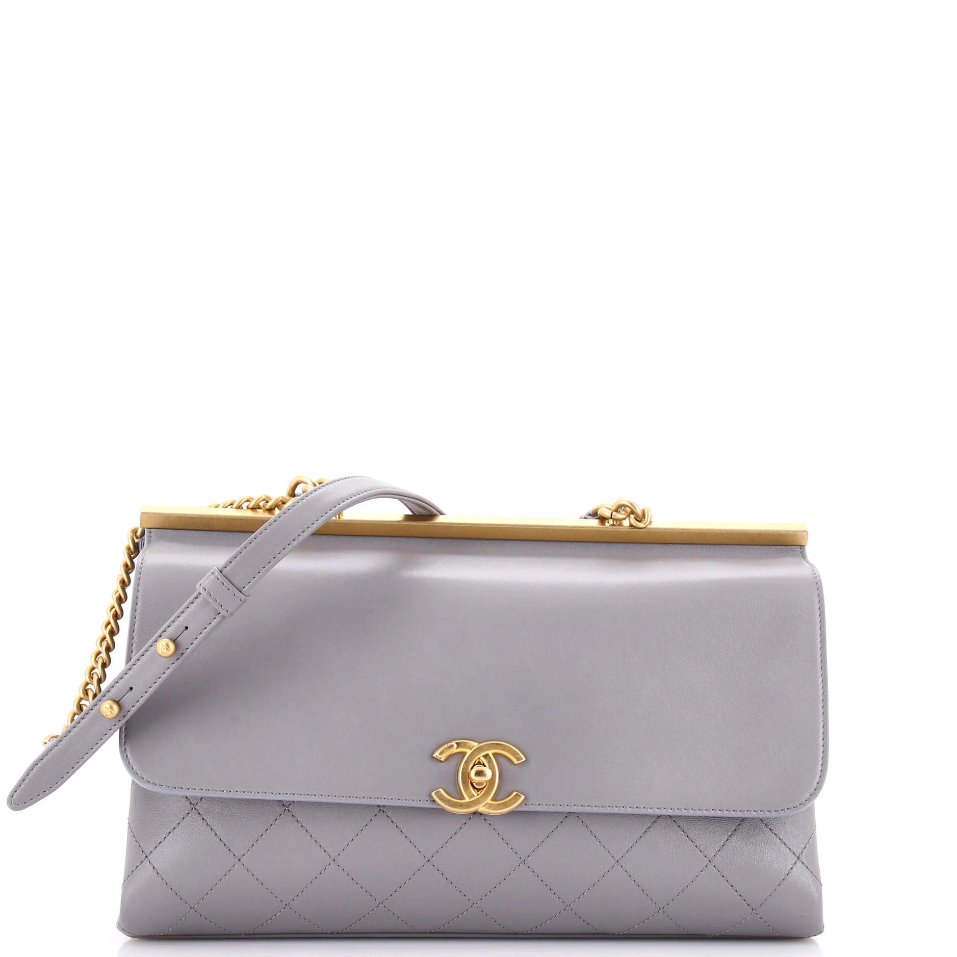 Coco Luxe Top Handle Bag Quilted Lambskin Large