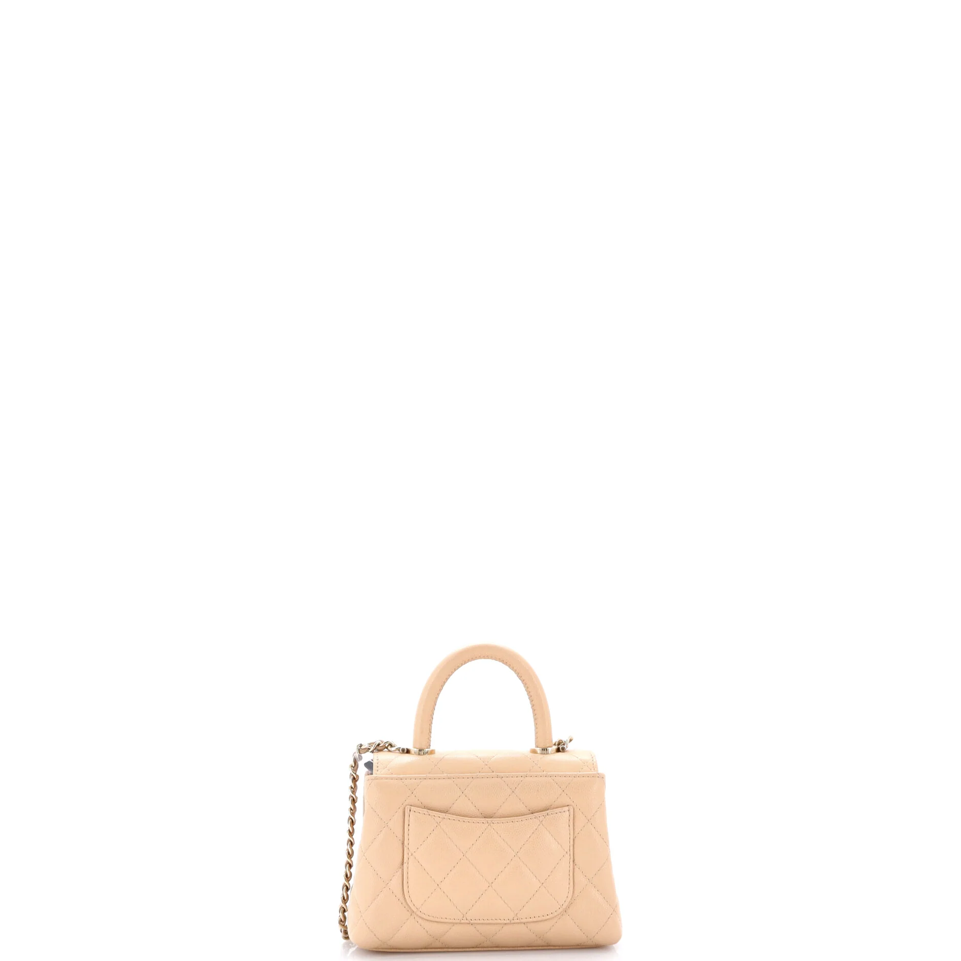 Coco Top Handle Bag Quilted Caviar Extra Mini - Image 3