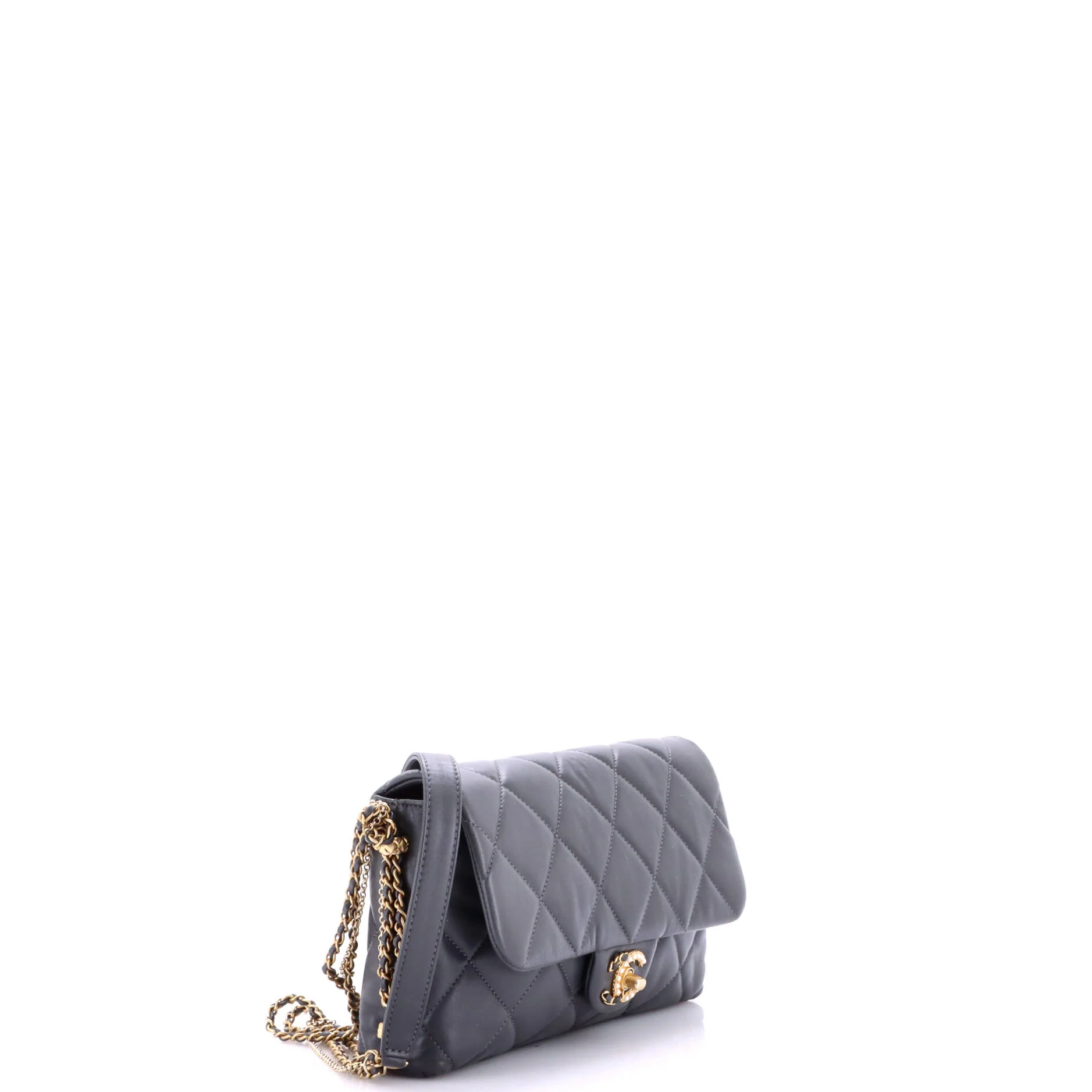 Crush on Chains Flap Bag Quilted Lambskin Medium - Image 2
